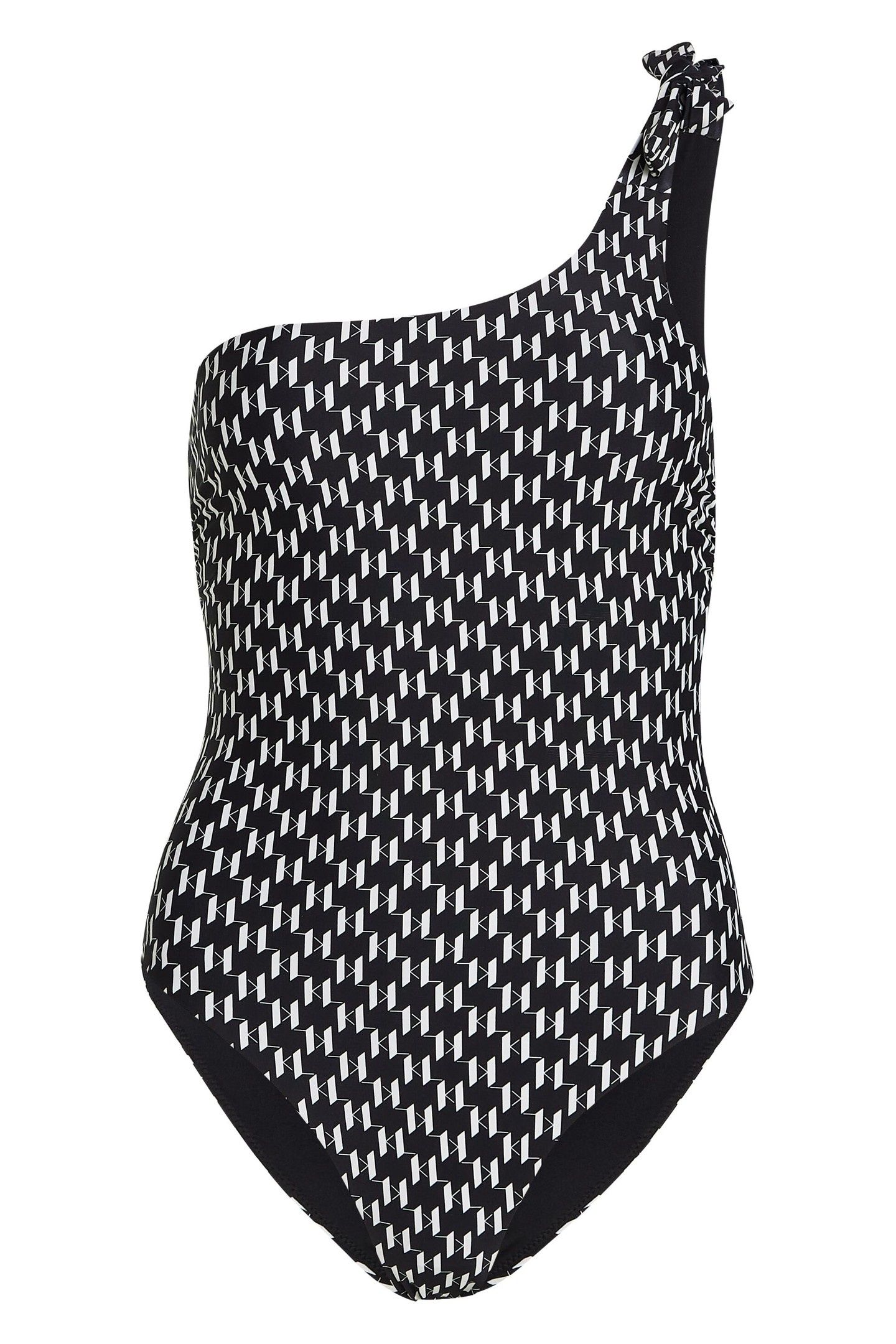 MONOGRAM TIE CHEEKY SWIMSUIT MONOGRAM BLACK/WHITE 3