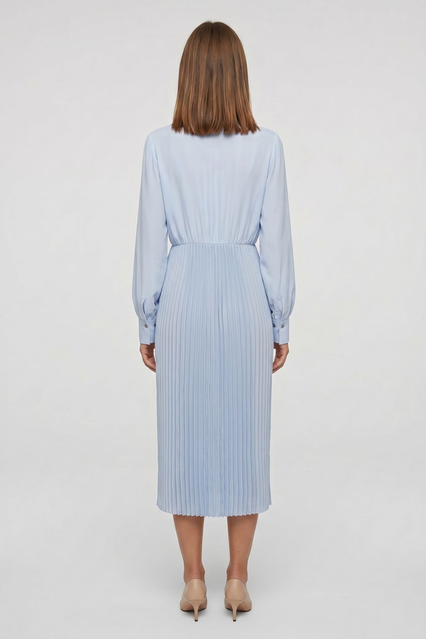 PLEATED SHIRT DRESS KENTUCKY BLUE 2