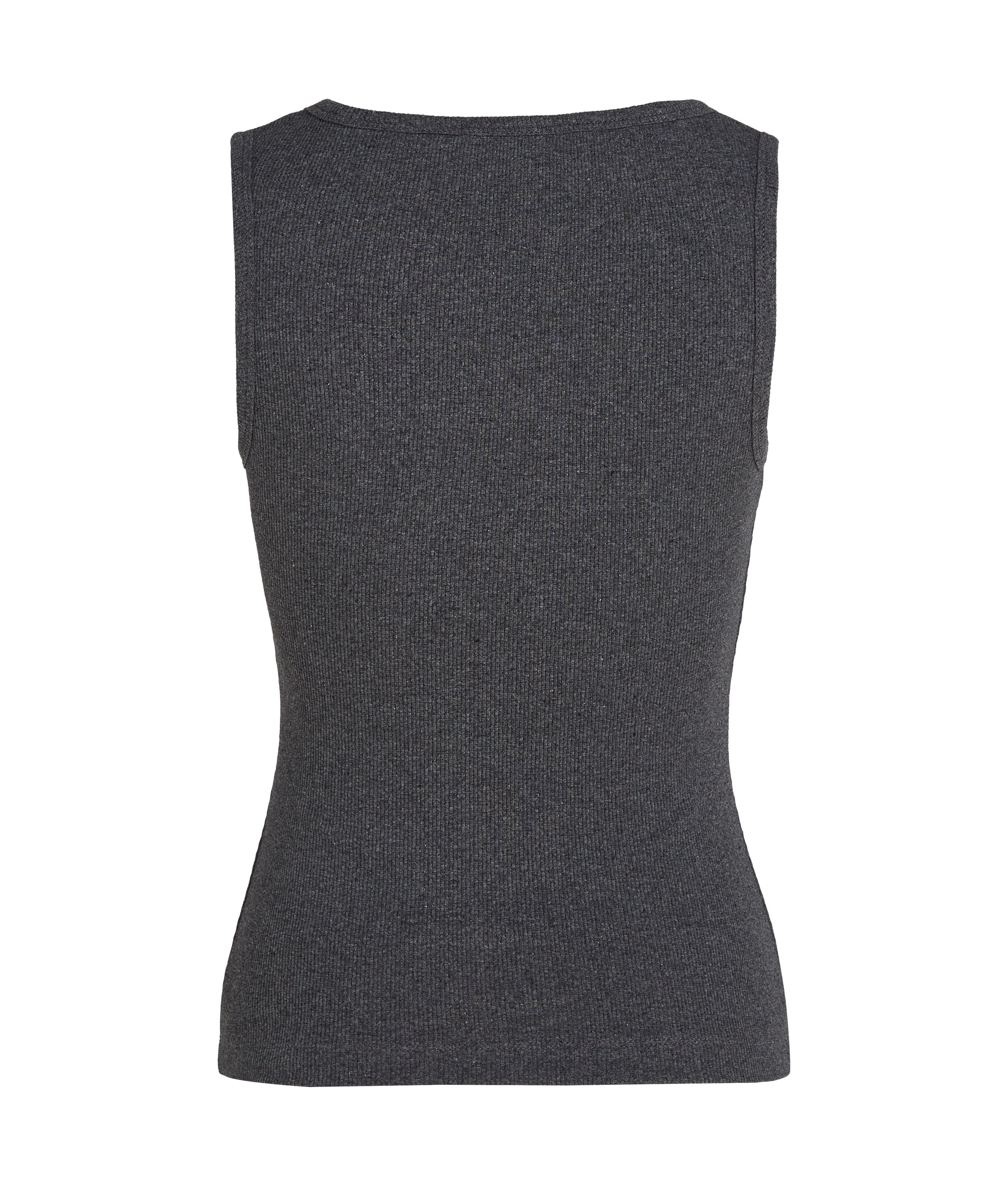 RIBBED V-NECK TANK MELANGE GREY MELANGE 6