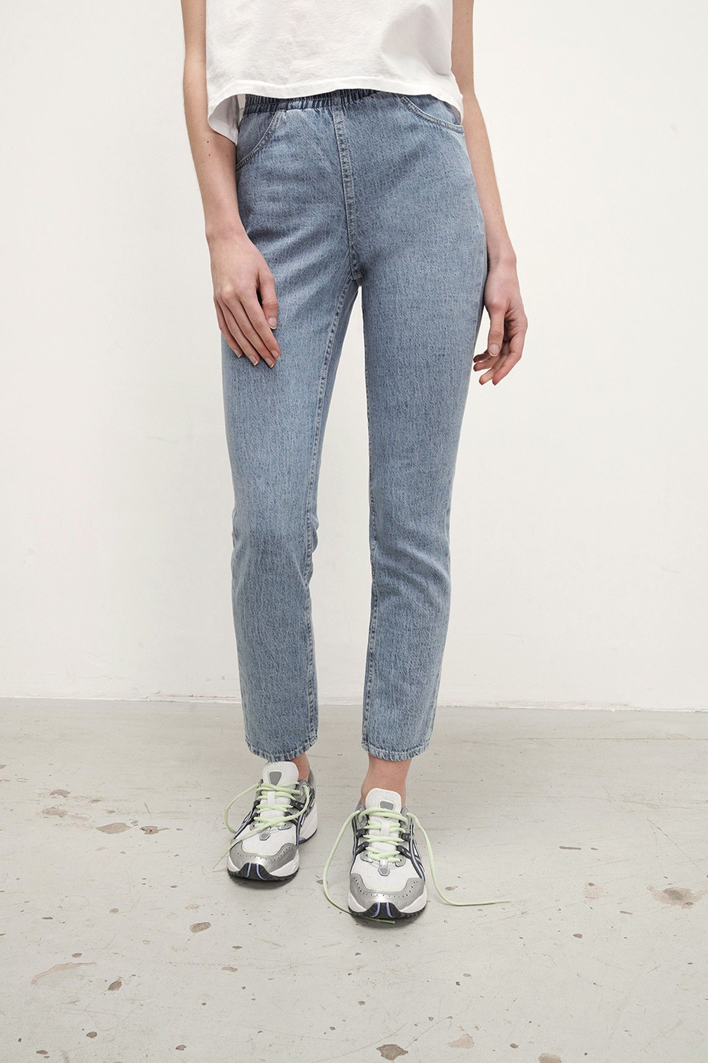 FYBEE 5 POCKETS JEANS BLEU STONE 3