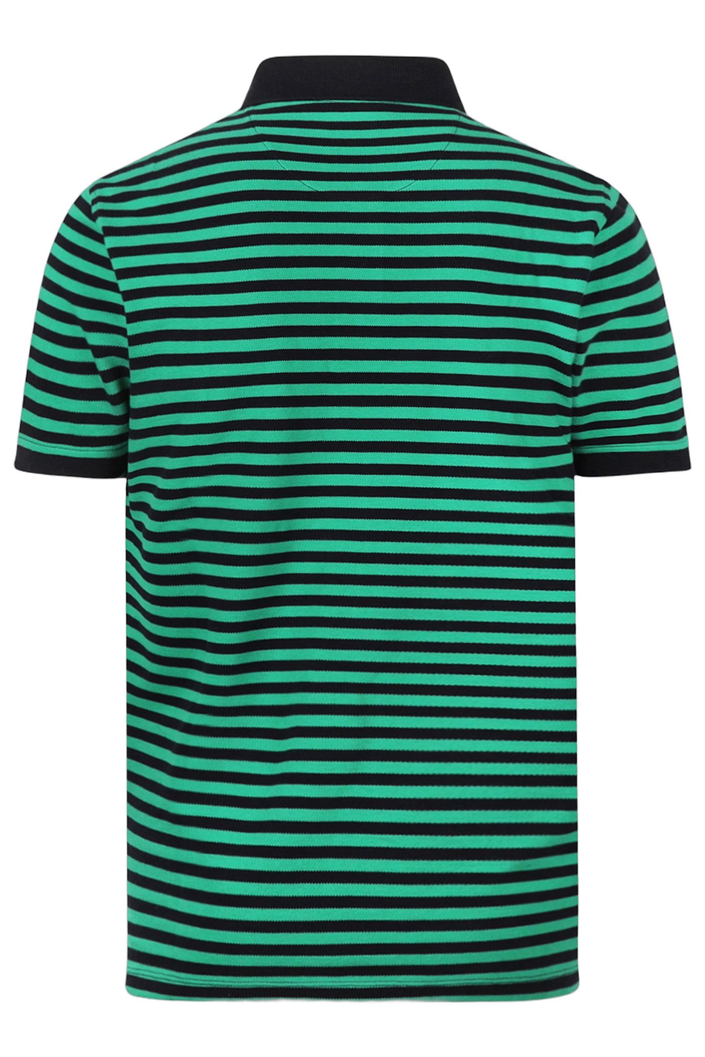 PIQUE STRIPE POLO MEDIUM GREEN 2