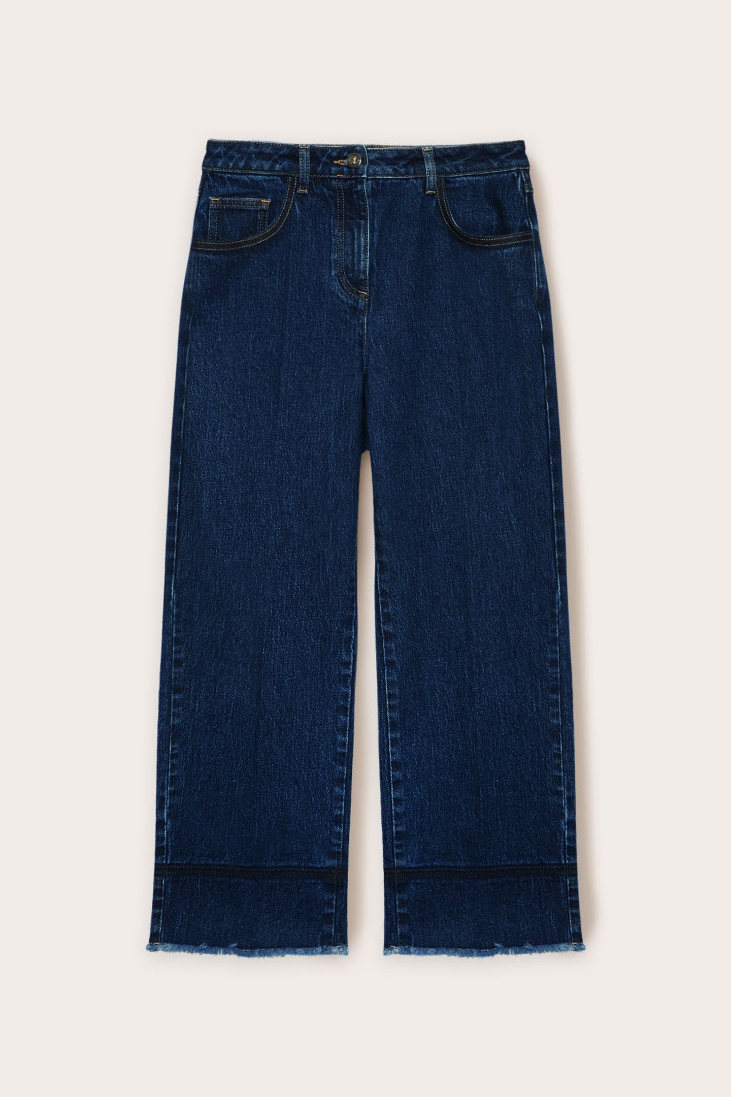 CROPPED KICK FLARE JEANS BLUE 4