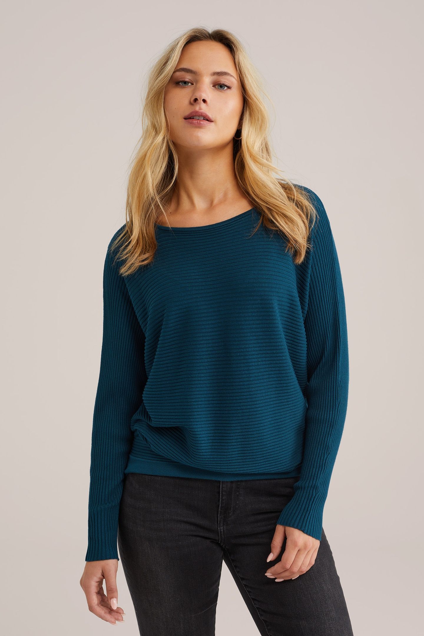 KNITTED PULLOVER GREEN BLUE 1