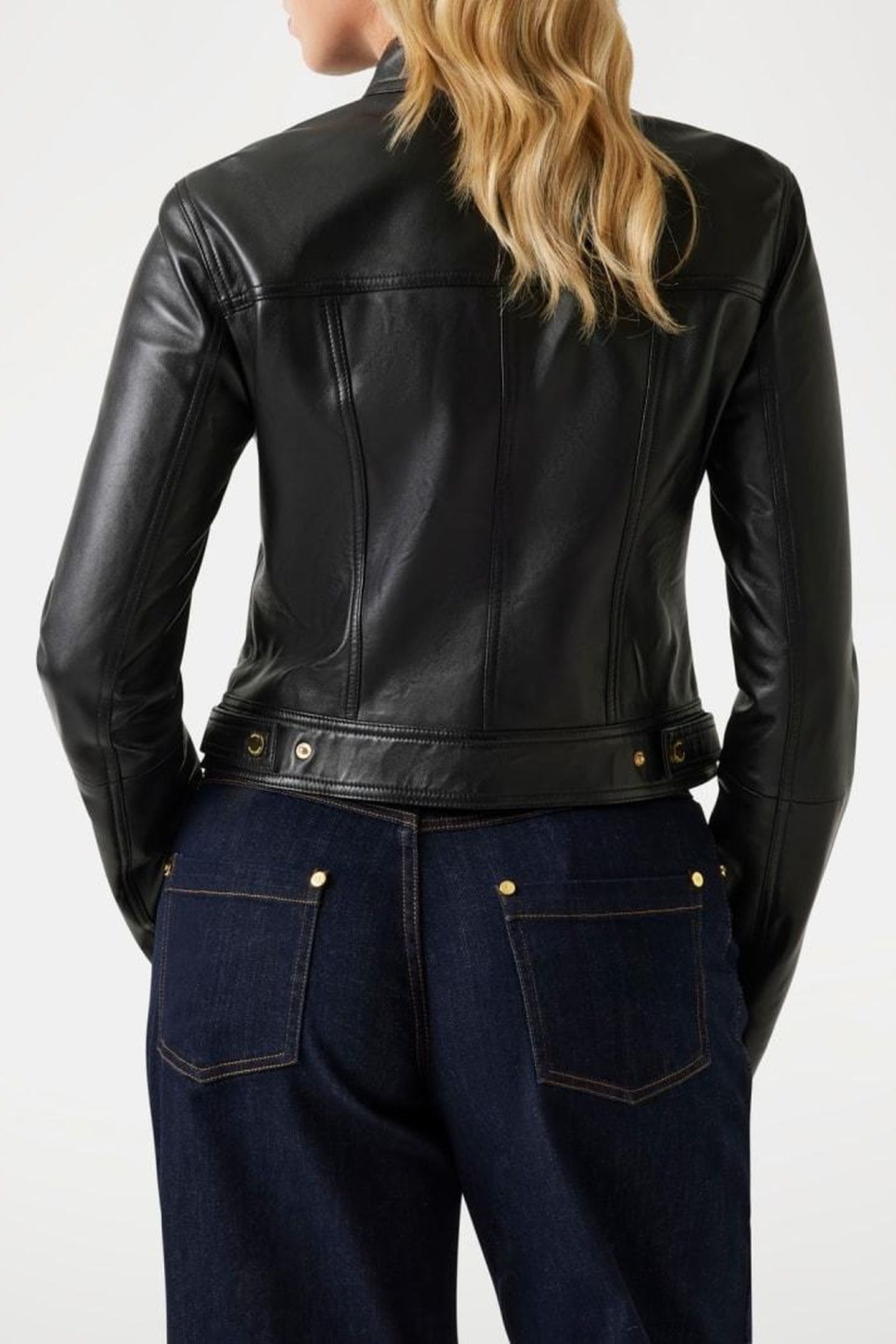 LANA LEATHER FITTED JET BLACK A996 4
