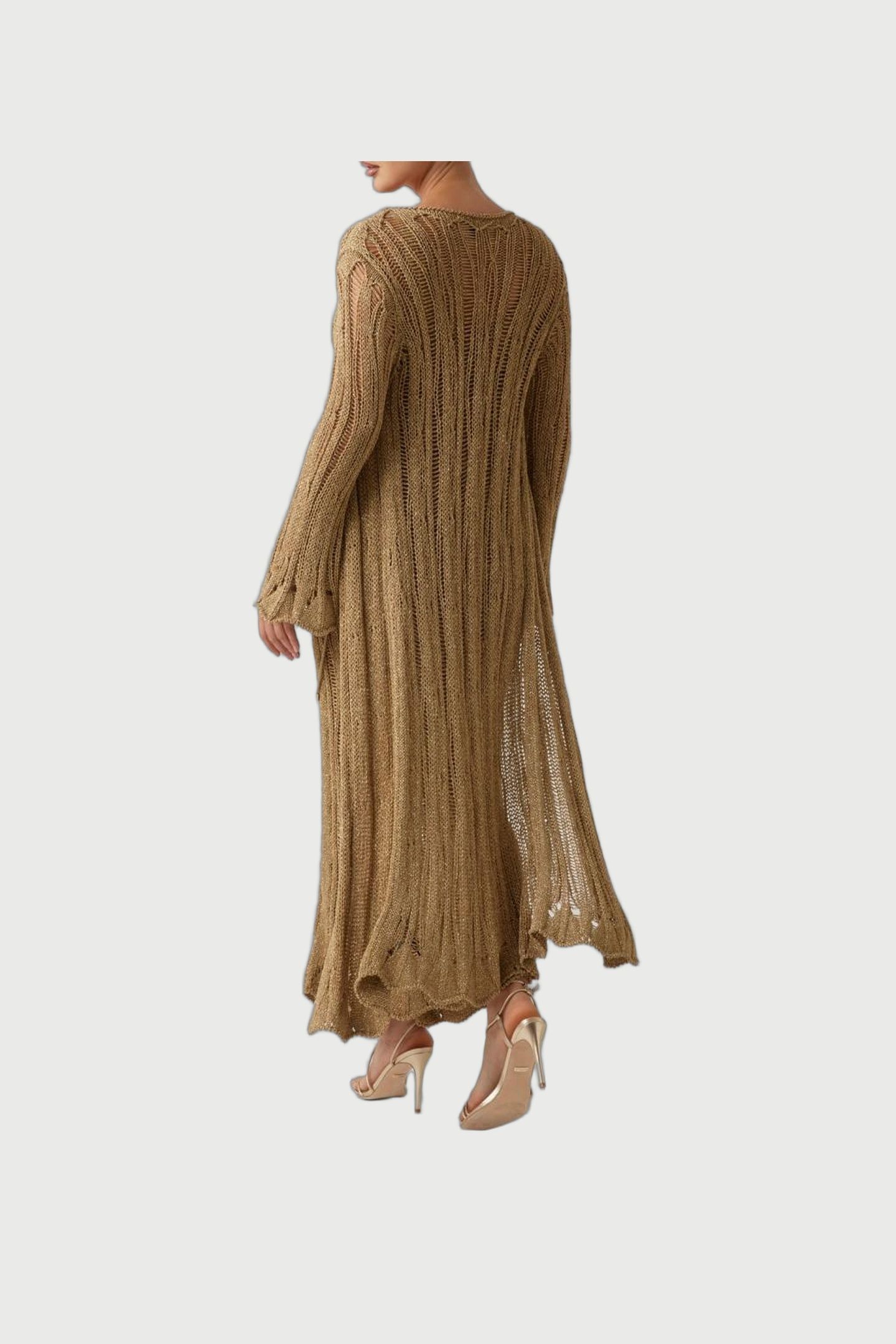 LUCKY LS LONG CARDI ANTIQUE GOLD MULTI 8