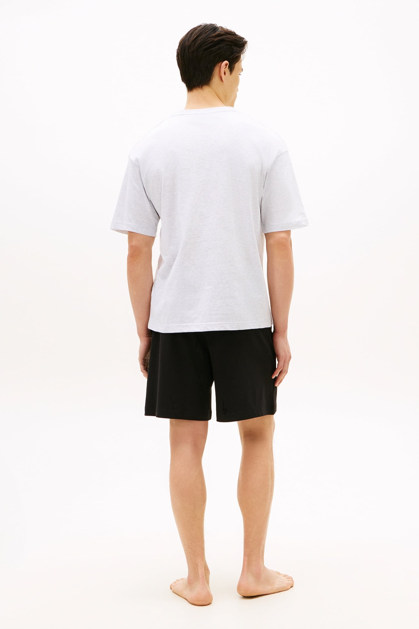 SS LOGO TEE ICE GREY HEATHER 3