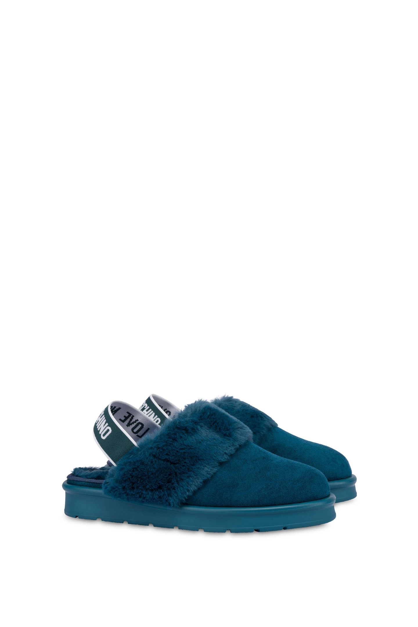 VELOUR MULE ELASTIC LOGO BAND GREEN 2