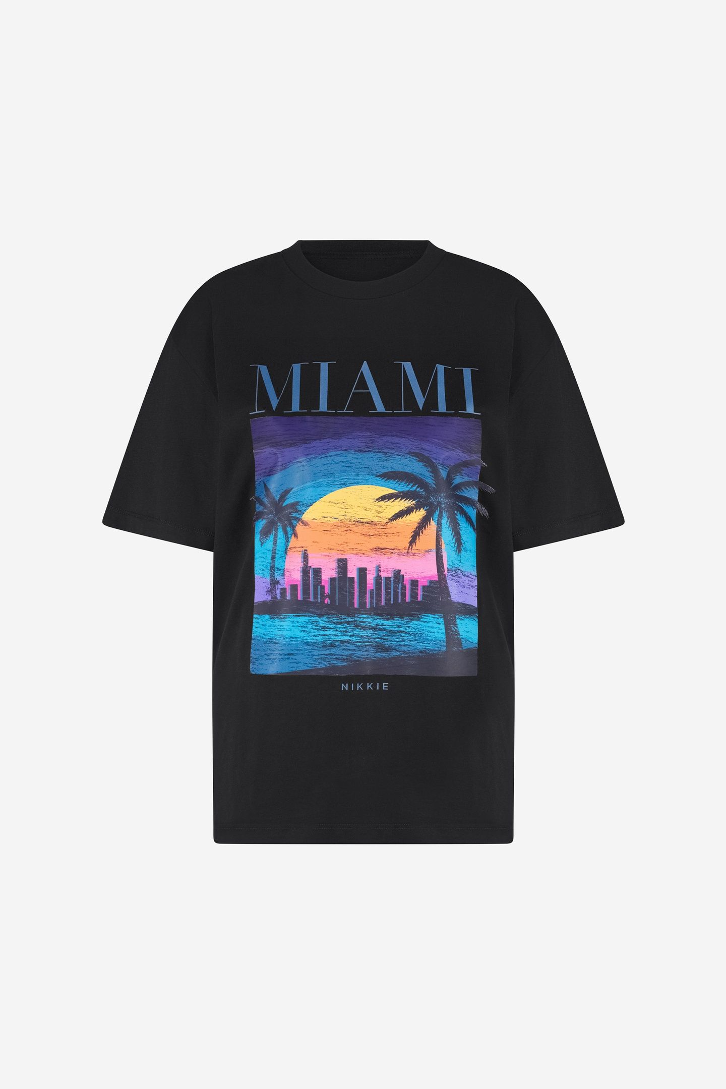 SUNSET DRAWING T-SHIRT BLACK 2