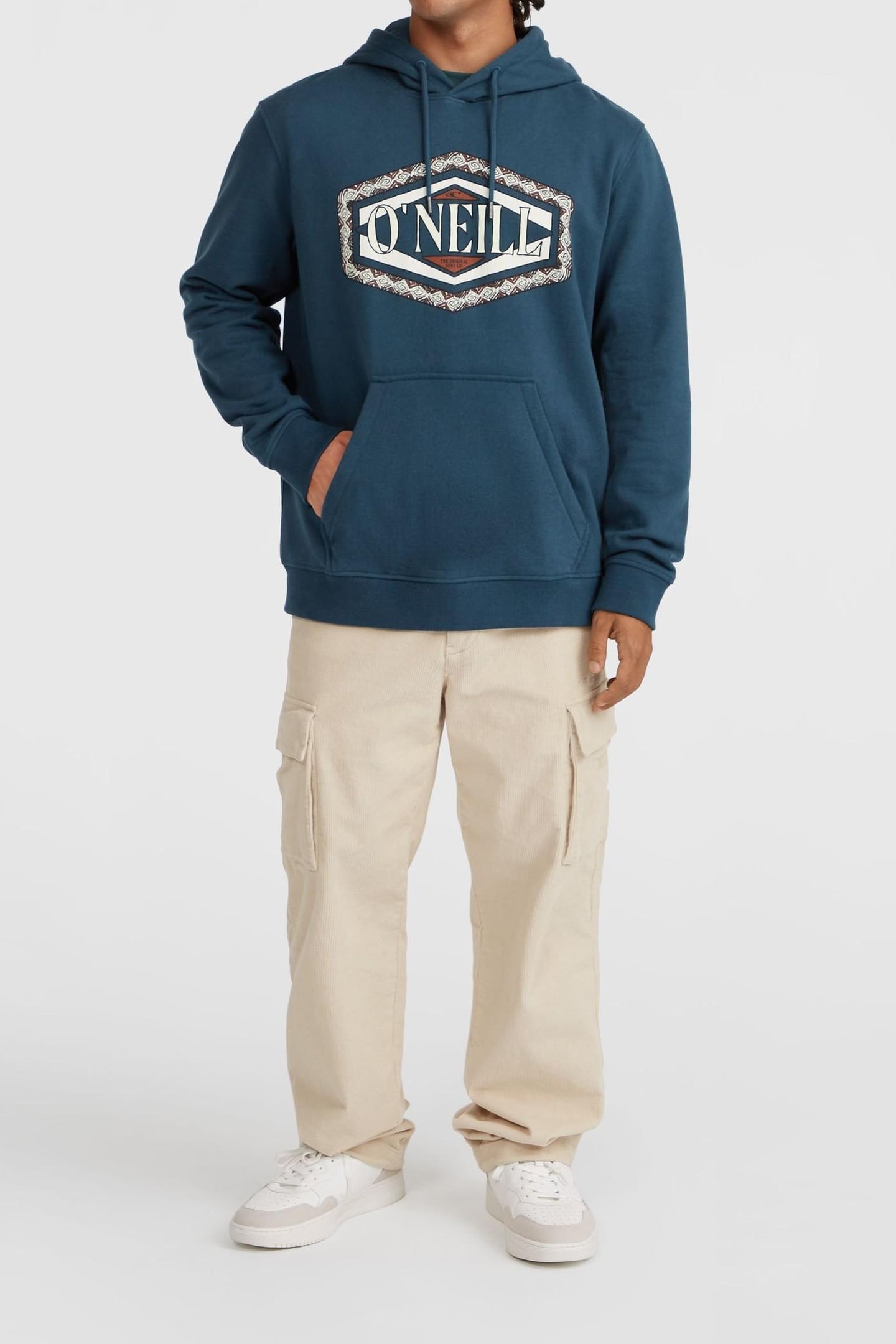 O'NEILL FRONT PRINT HOODIE ALMA STEEL 1