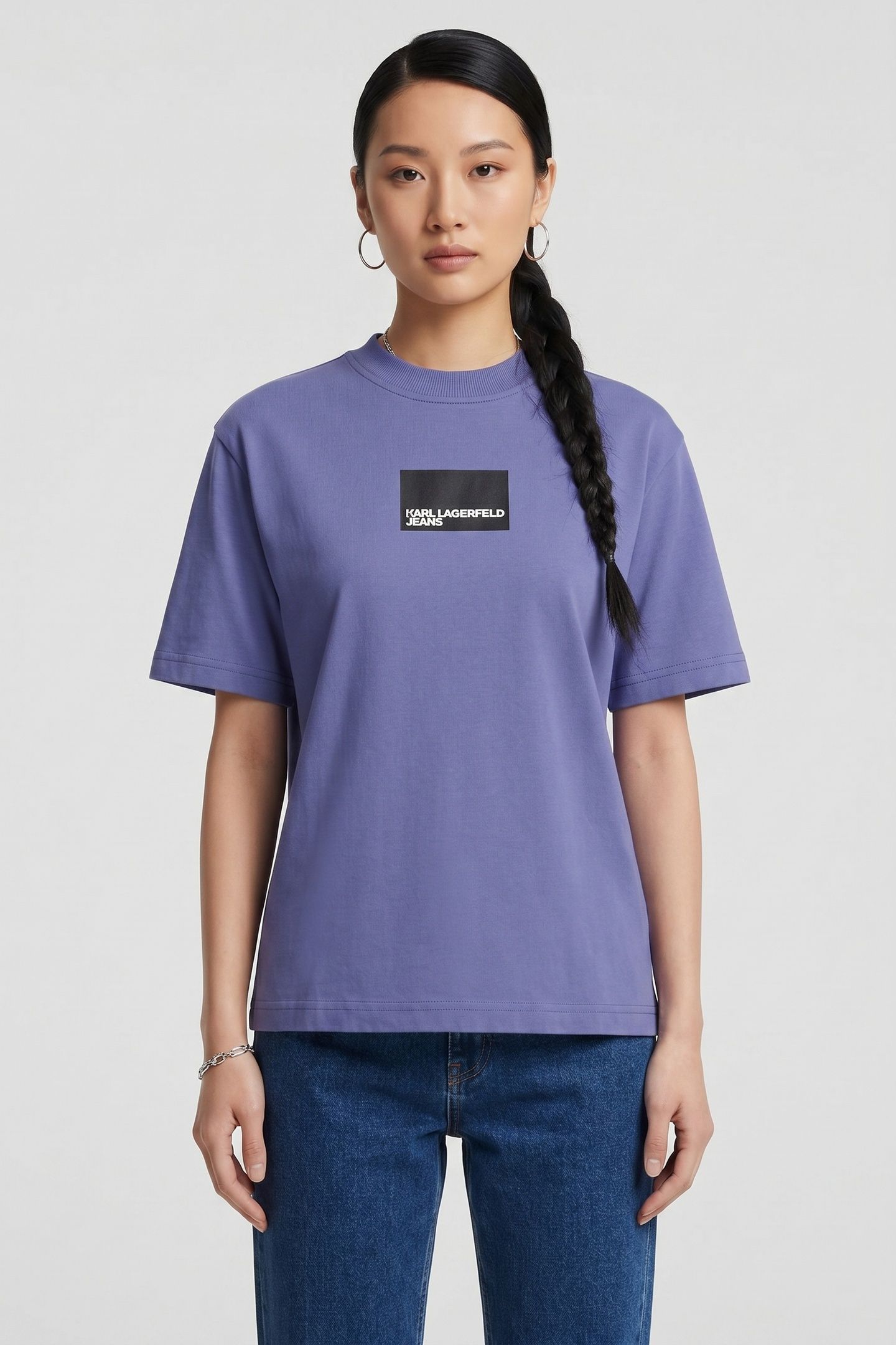REG SS BOX LOGO TEE SKIPPER BLUE 1