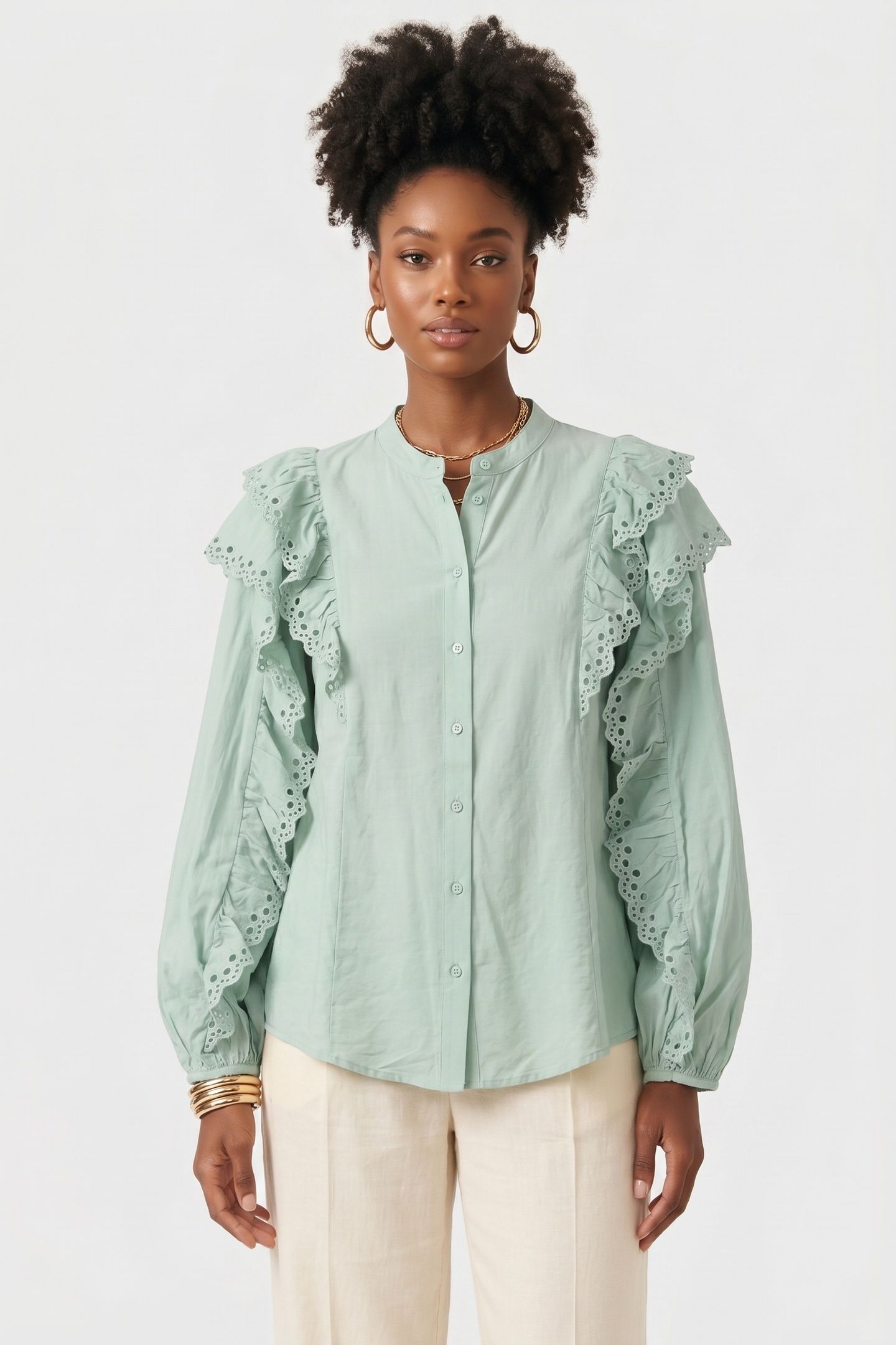 PA ERNESTINE BLOUSE GREEN 1