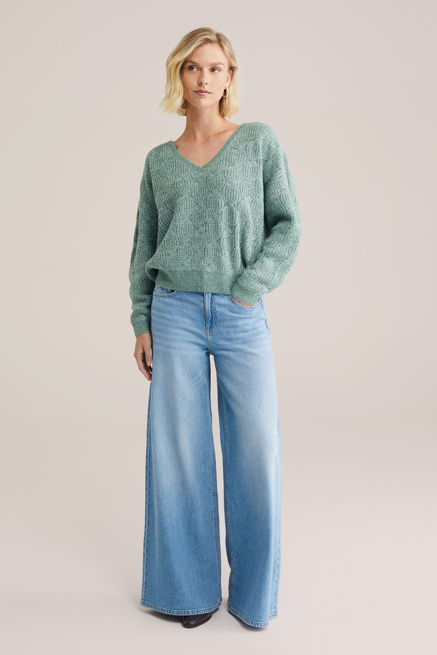 KNITTED PULLOVER GREEN 2