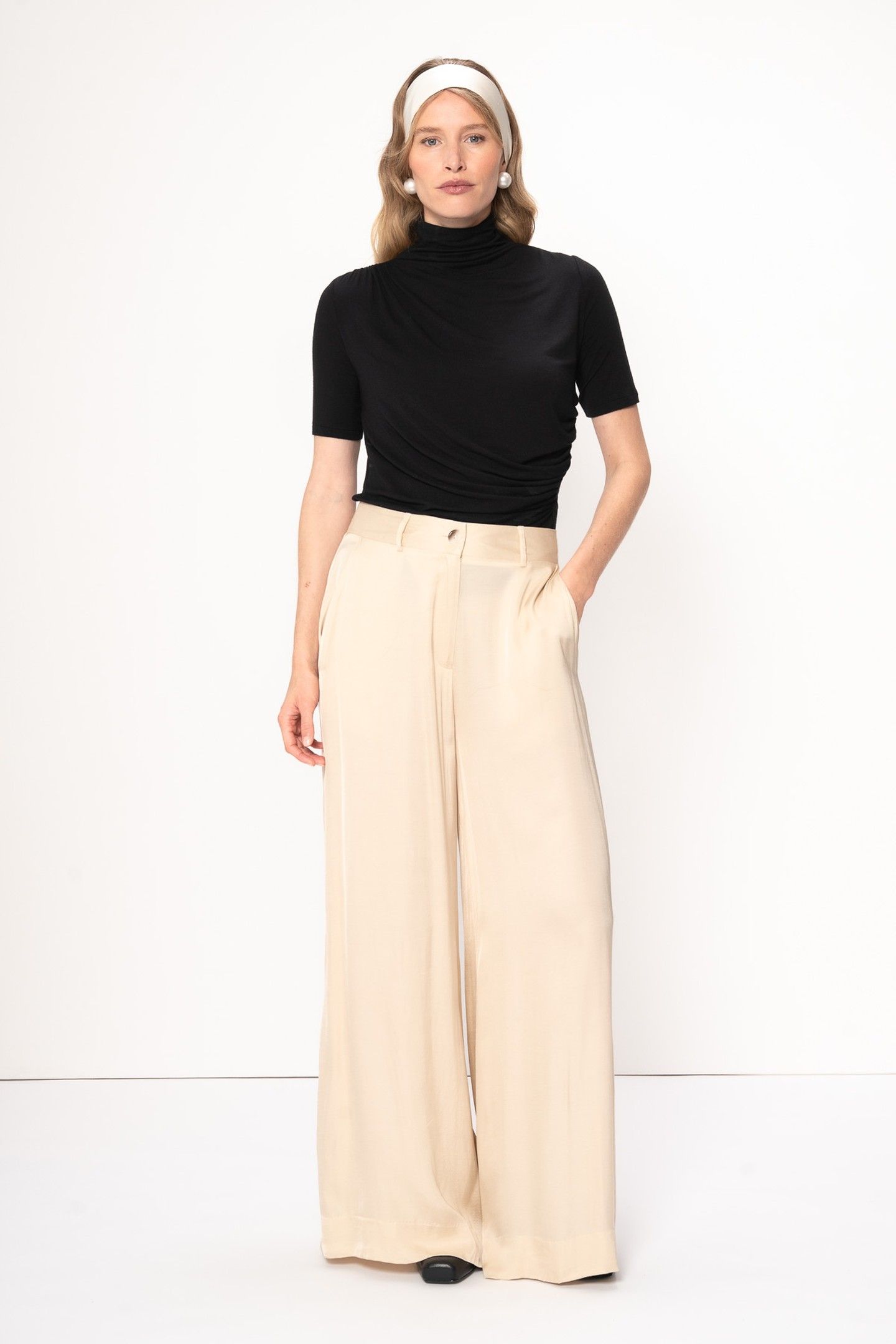 INEZ TROUSERS & DENIM ALMOND 2