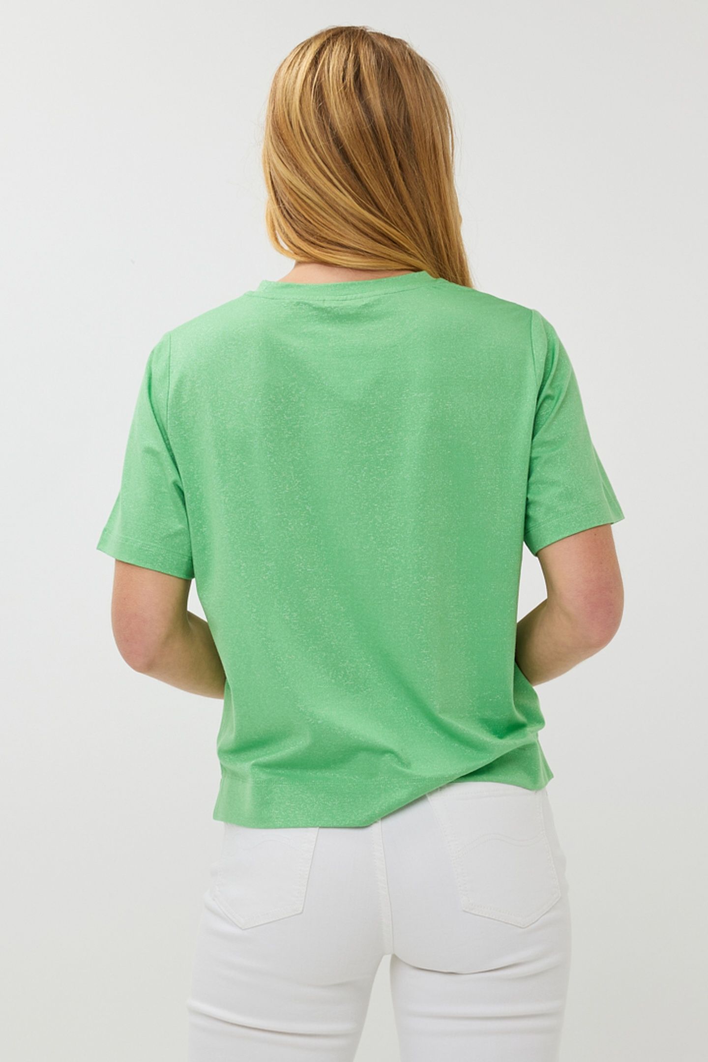T-SHIRT S/SLVE WIDE FIT LUREX GREEN 3