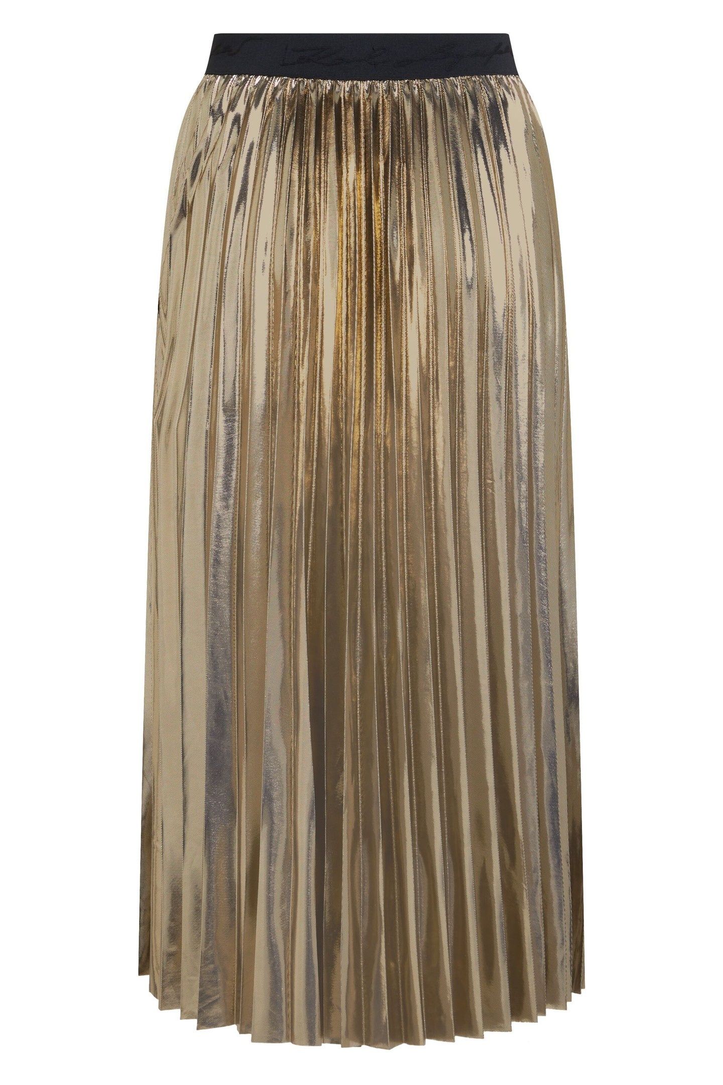 METALLIC PLEATED SKIRT GOLD 3