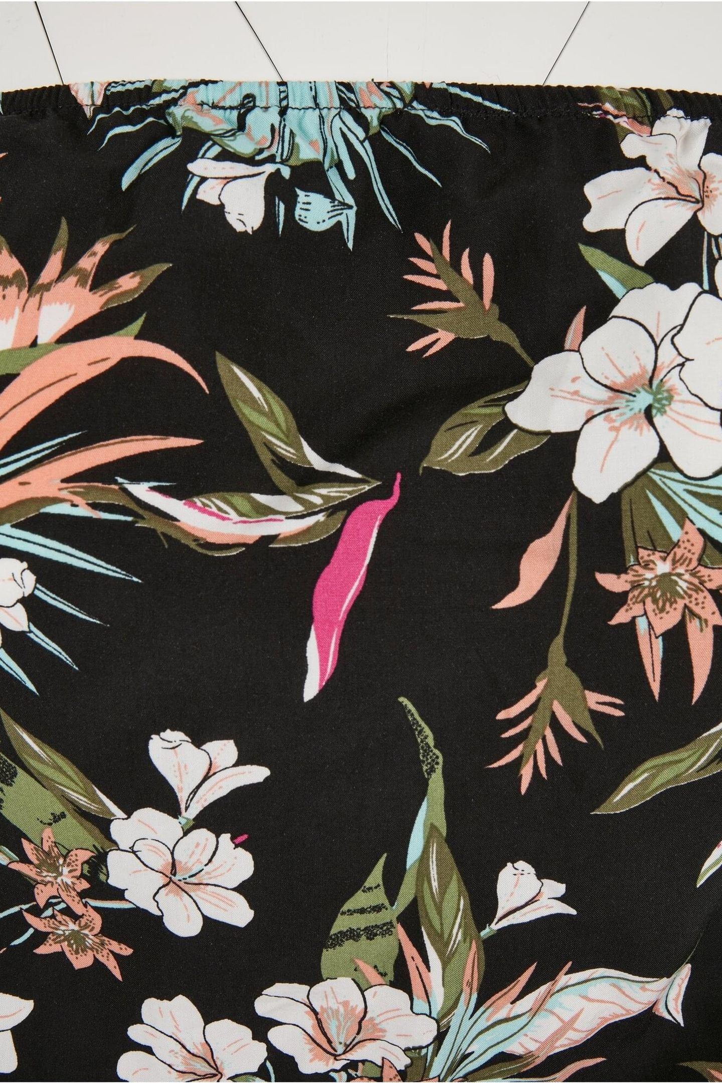 LADIES VISCOSE BANDEAU JUMPSUIT BLACK TROPICAL 2