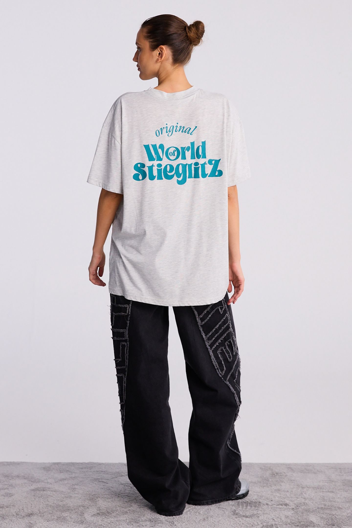 WORLD OF STIEG OVERSIZED T-SHIRT MELANGE GREY 2