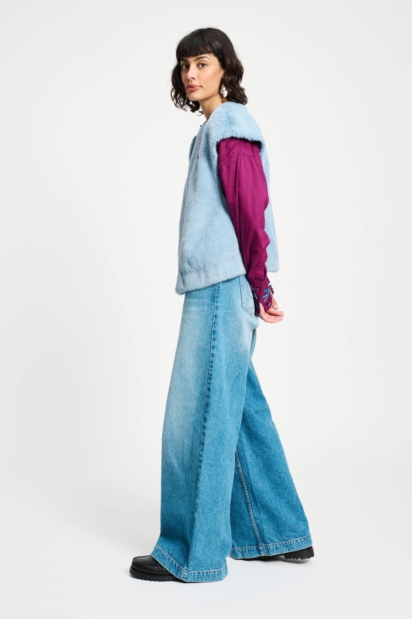 GILET - FUR MISTY BLUE 4