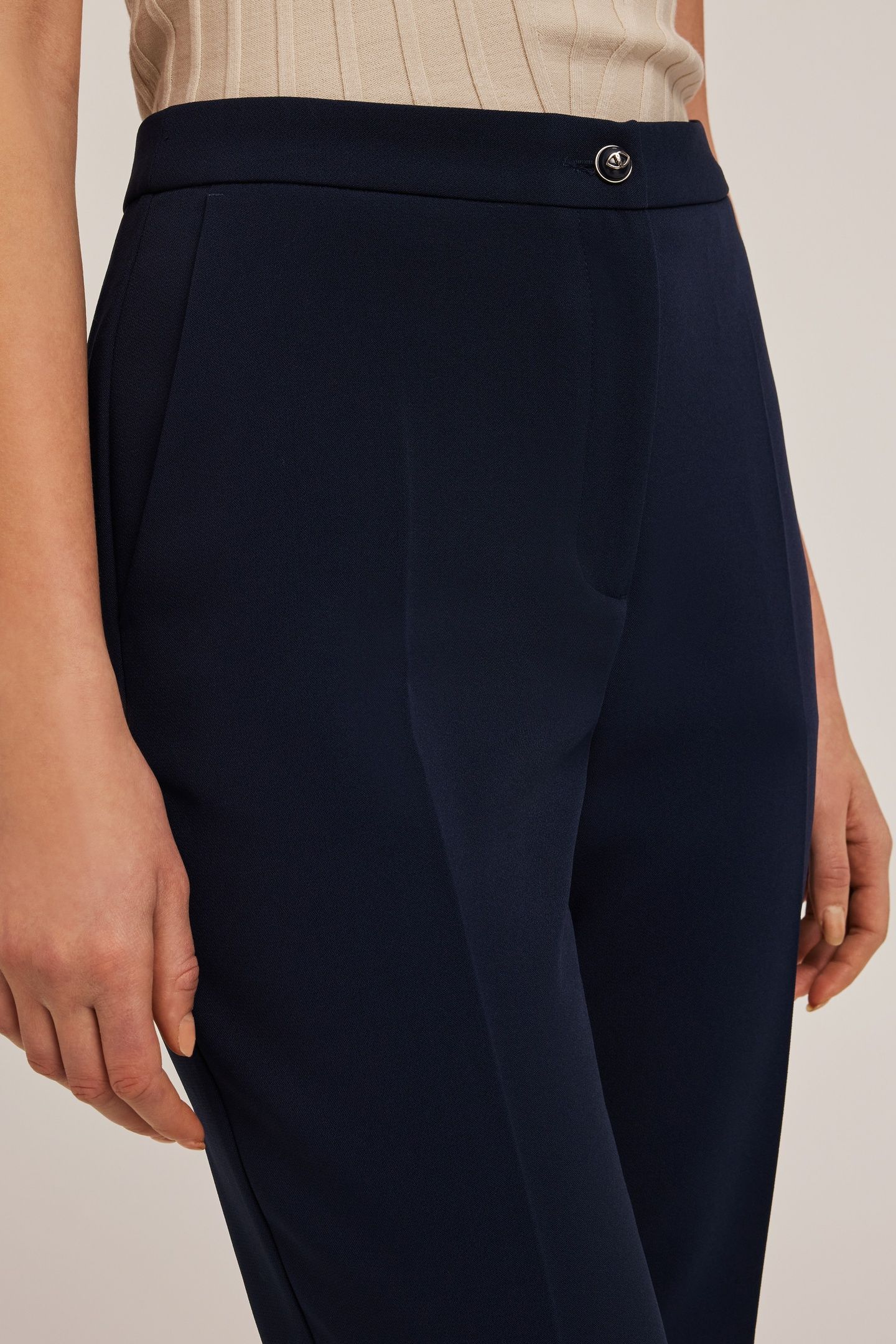 PALAZZO TROUSERS WITH IRONED CREASE BLUE 5