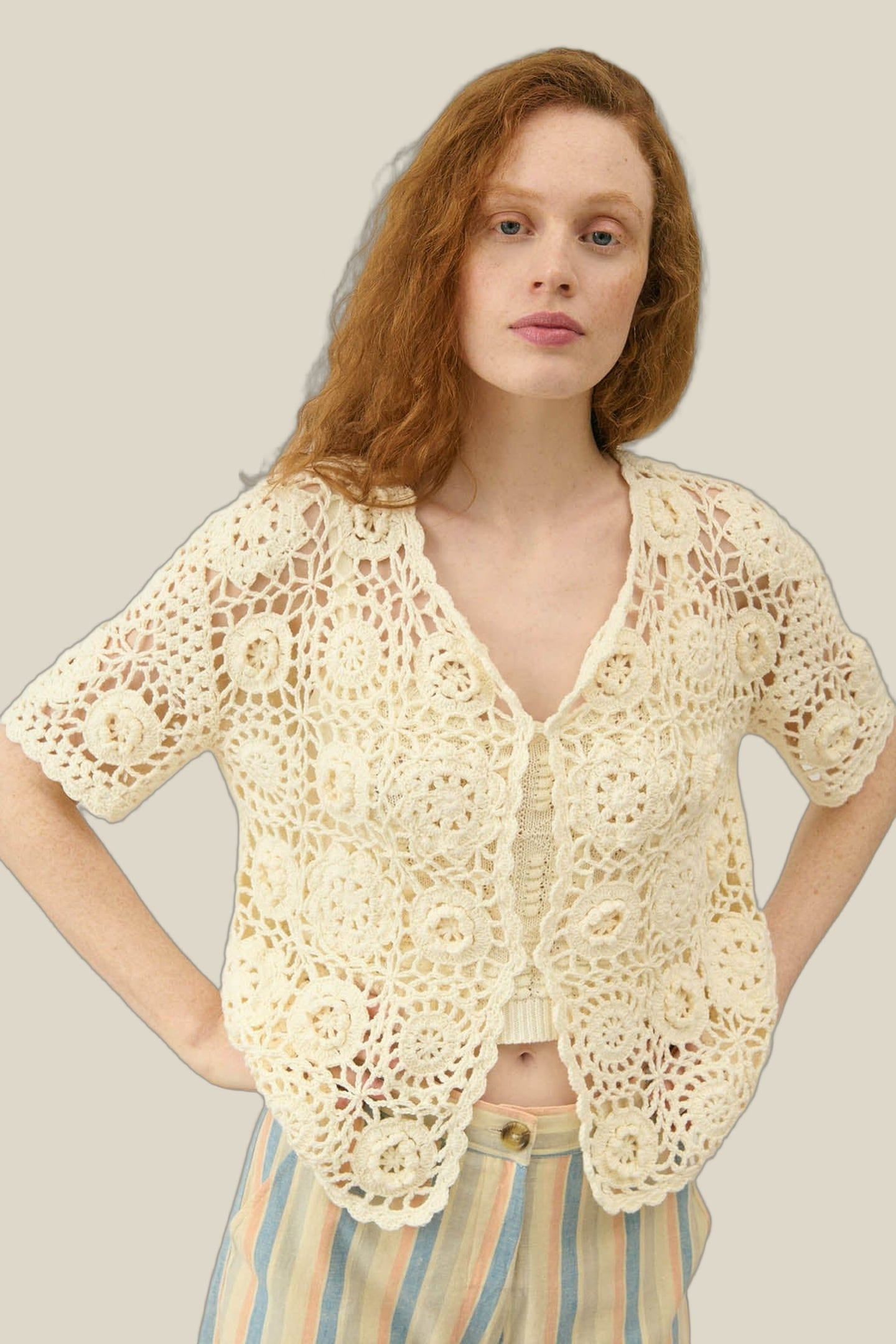 CARDIGAN MALLORIA CREAM 1