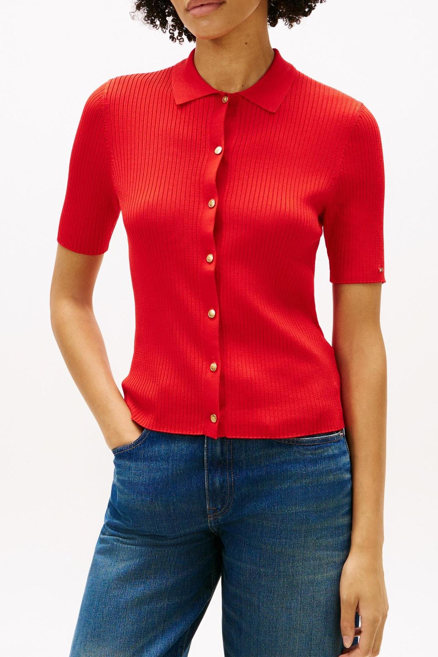 RAYON RIB SLIM POLO FIREWORKS 1
