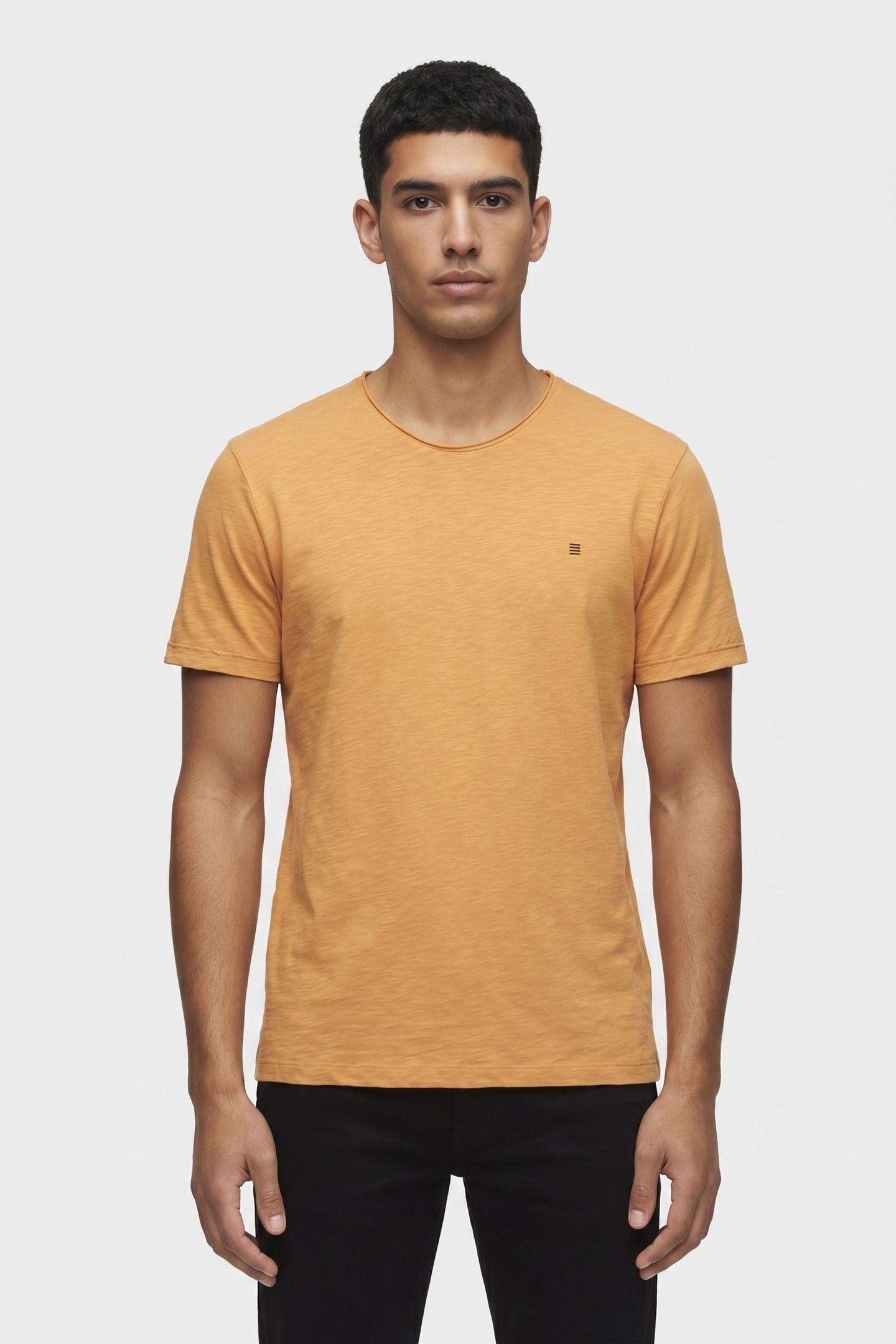 T-SHIRT CREWNECK SLUB YELLOW 1