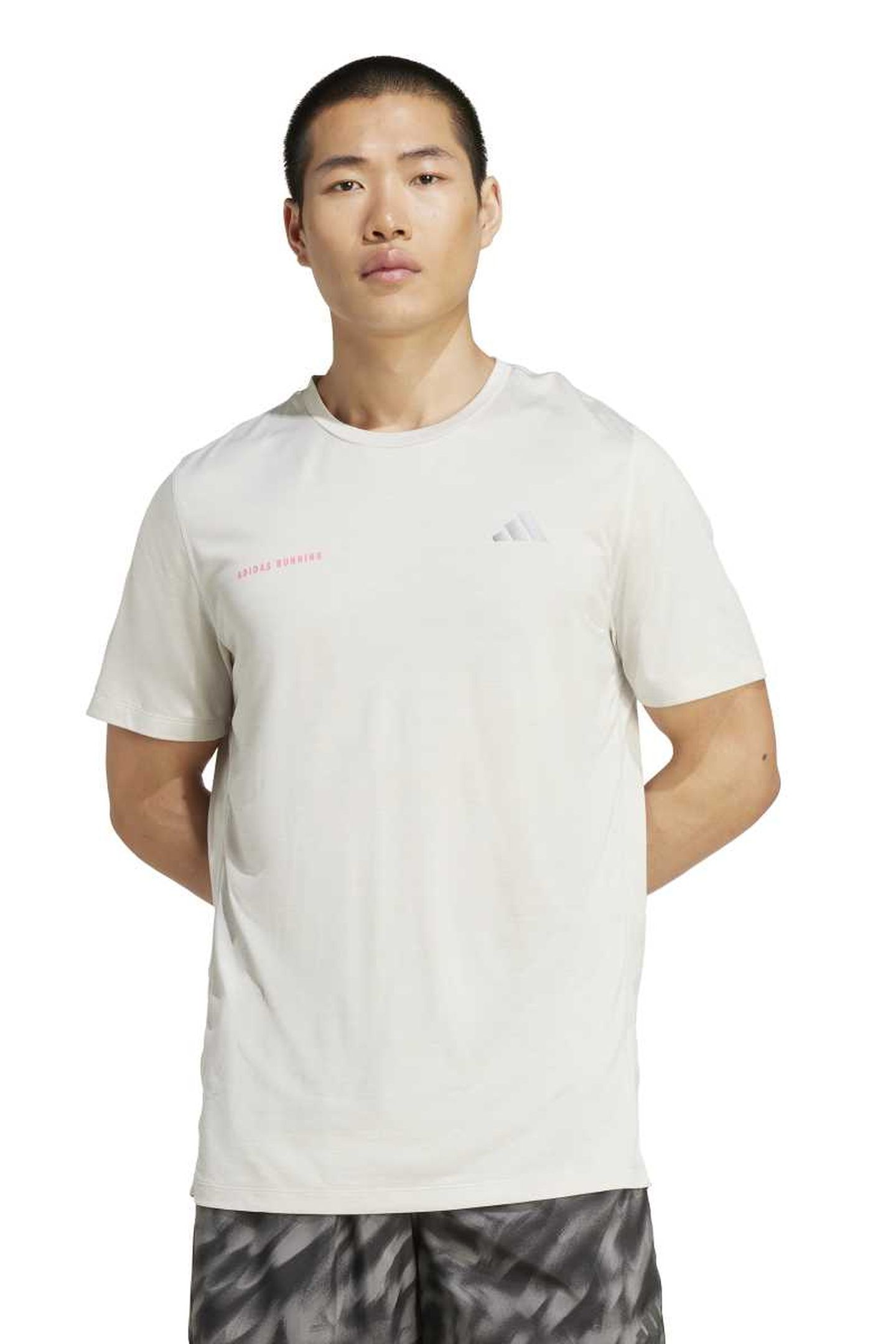 UNISEX PERFORMANCE OWN THE RUN MELANGE T-SHIRT ORBIT GREY 1