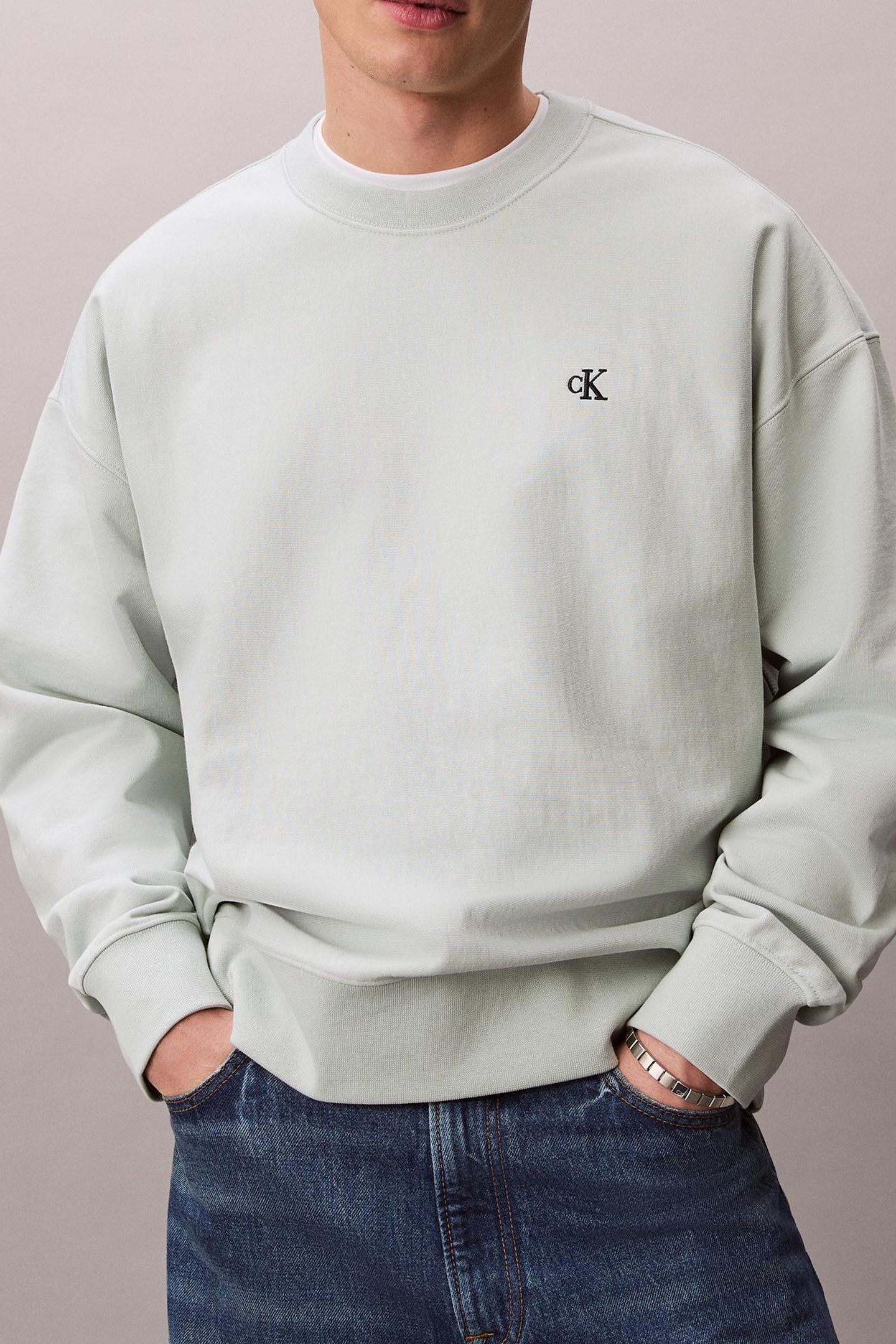 PREMIUM TERRY MONOGRAM SWEATSHIRT PALE MEADOW 5