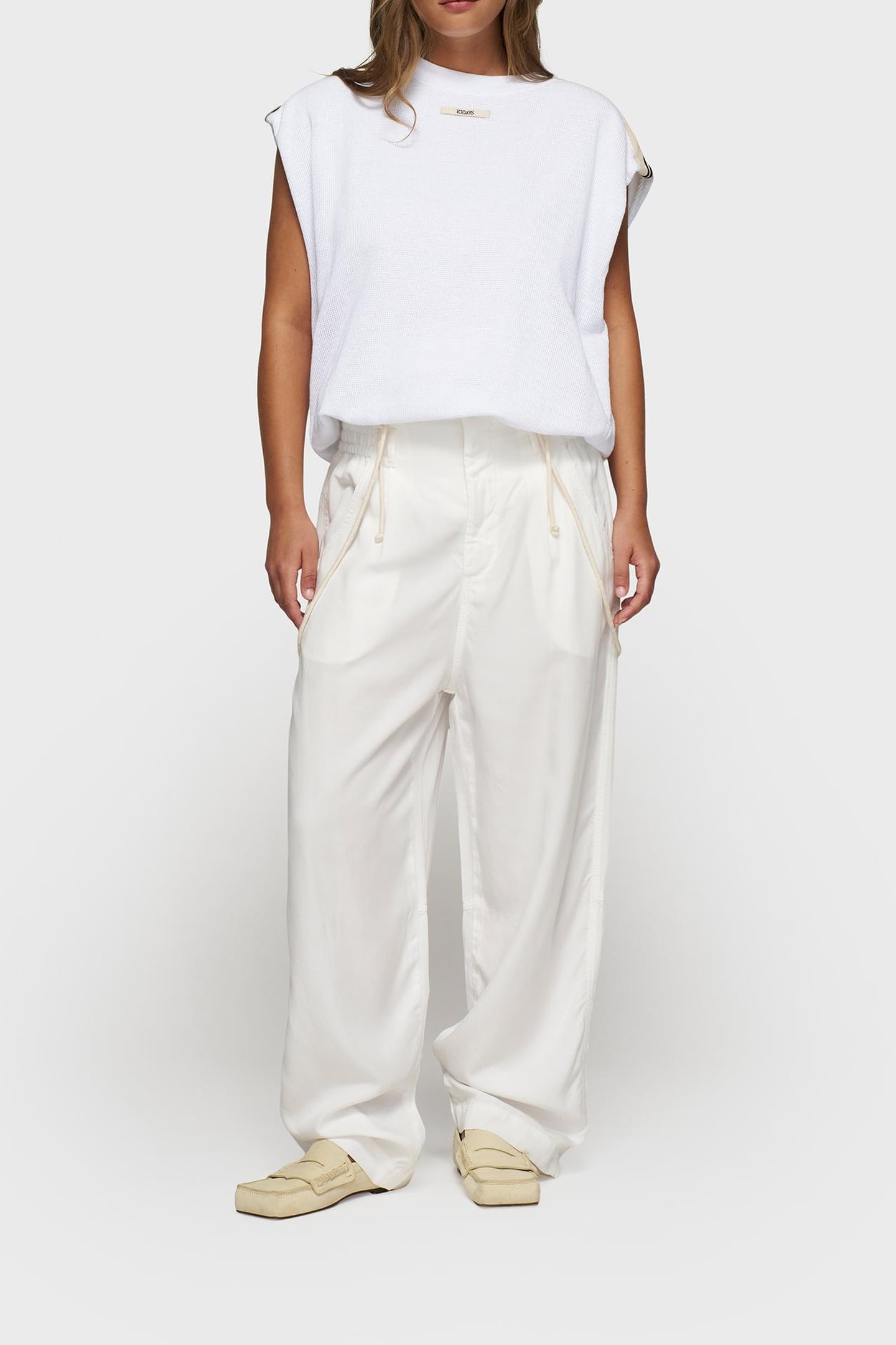 STRAP SALOPETTE TWILL TENCEL ECRU 1