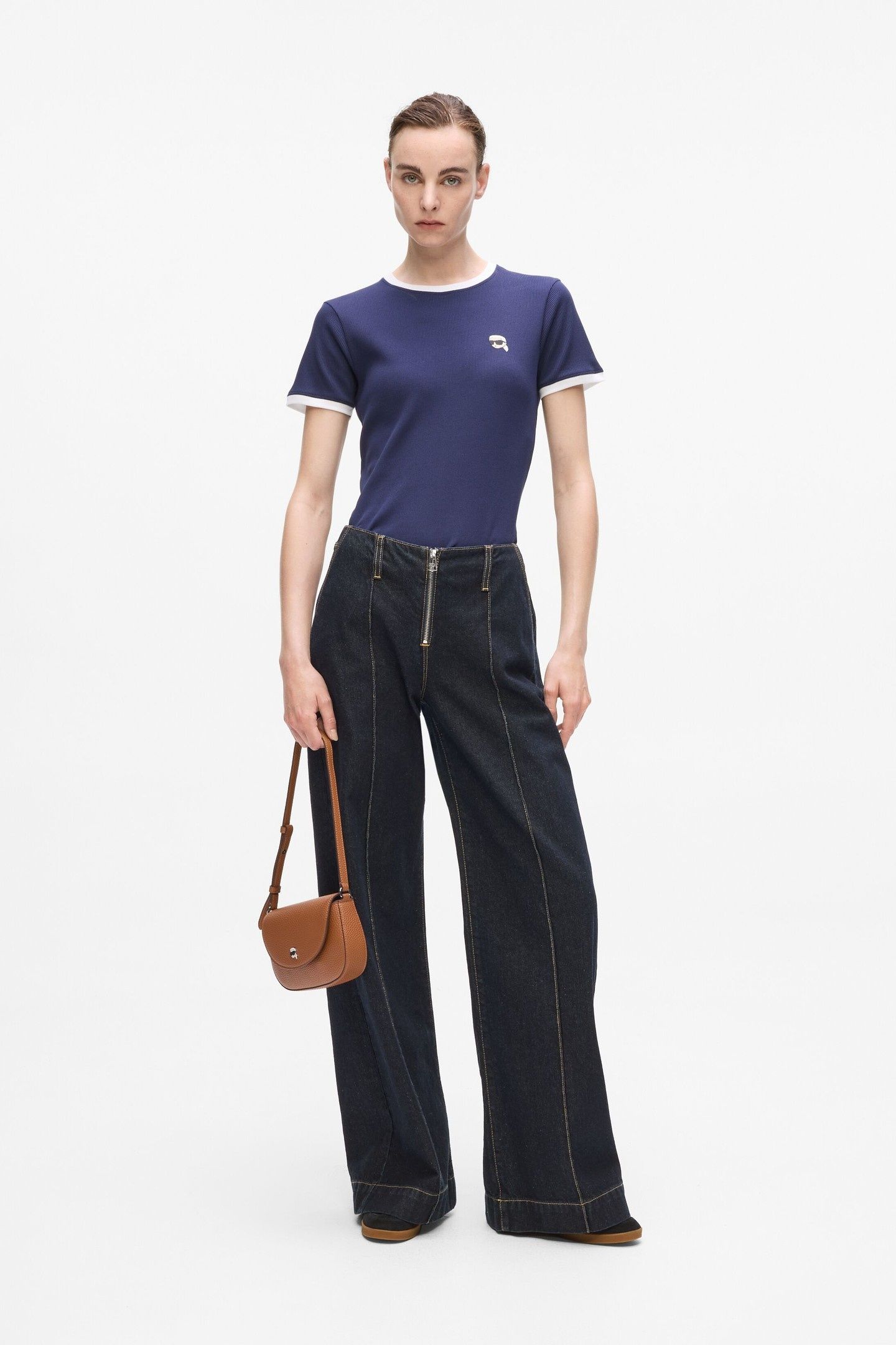 IKON PATCH WIDE DENIM PANTS DARK BLUE 1