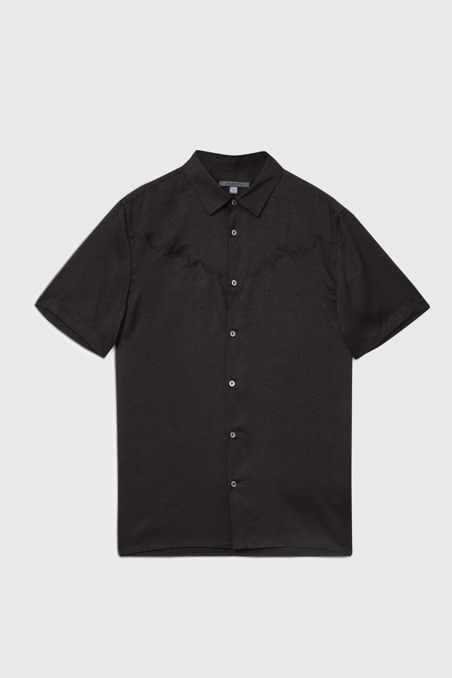 SHORT SLEEVE SHIRTS WITH FRONT EMBROIDER BLACK 2
