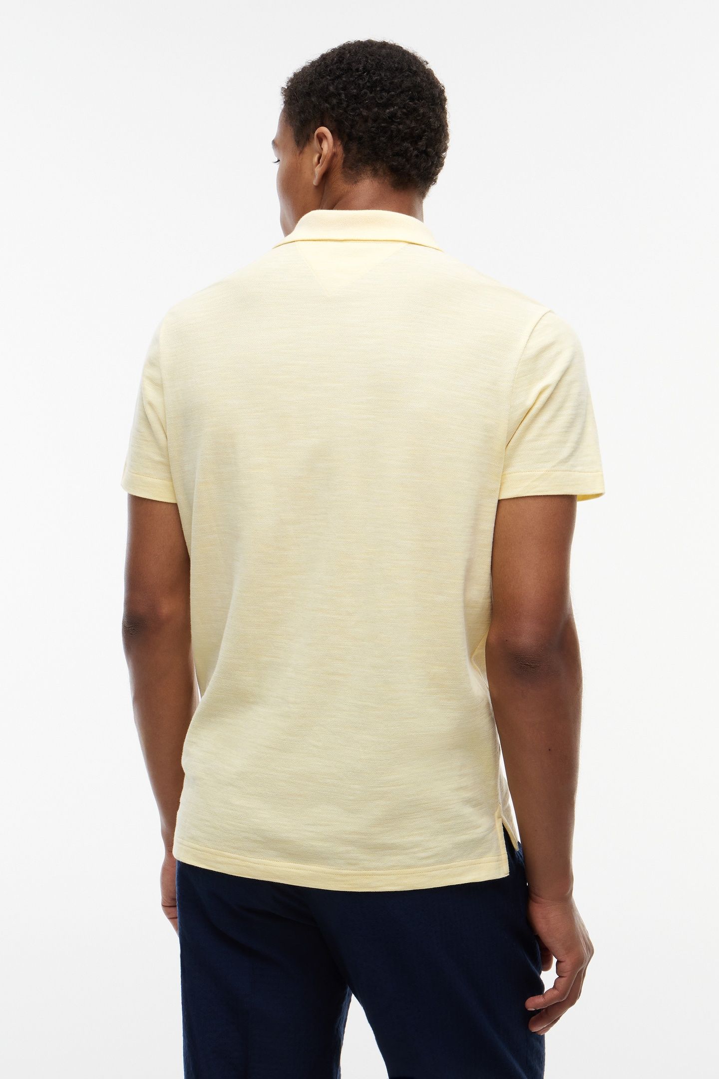 SLUB OXFORD PIQUE POLO CITRONELLA/WHITE 2