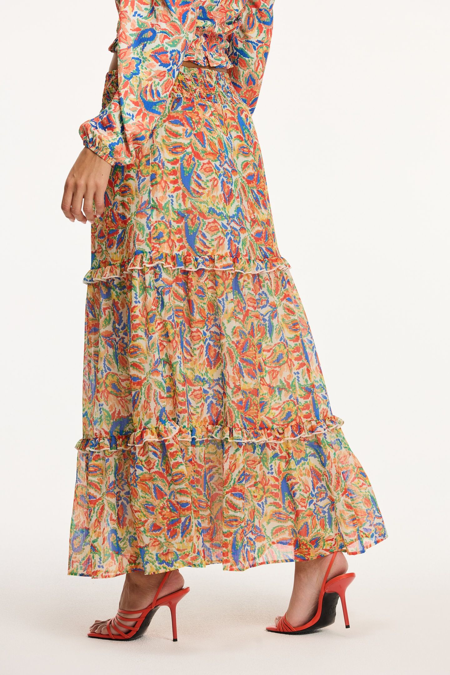GRACE SKIRT SICILIAN FLOWER ORANGE SICILIAN FLOWER 6