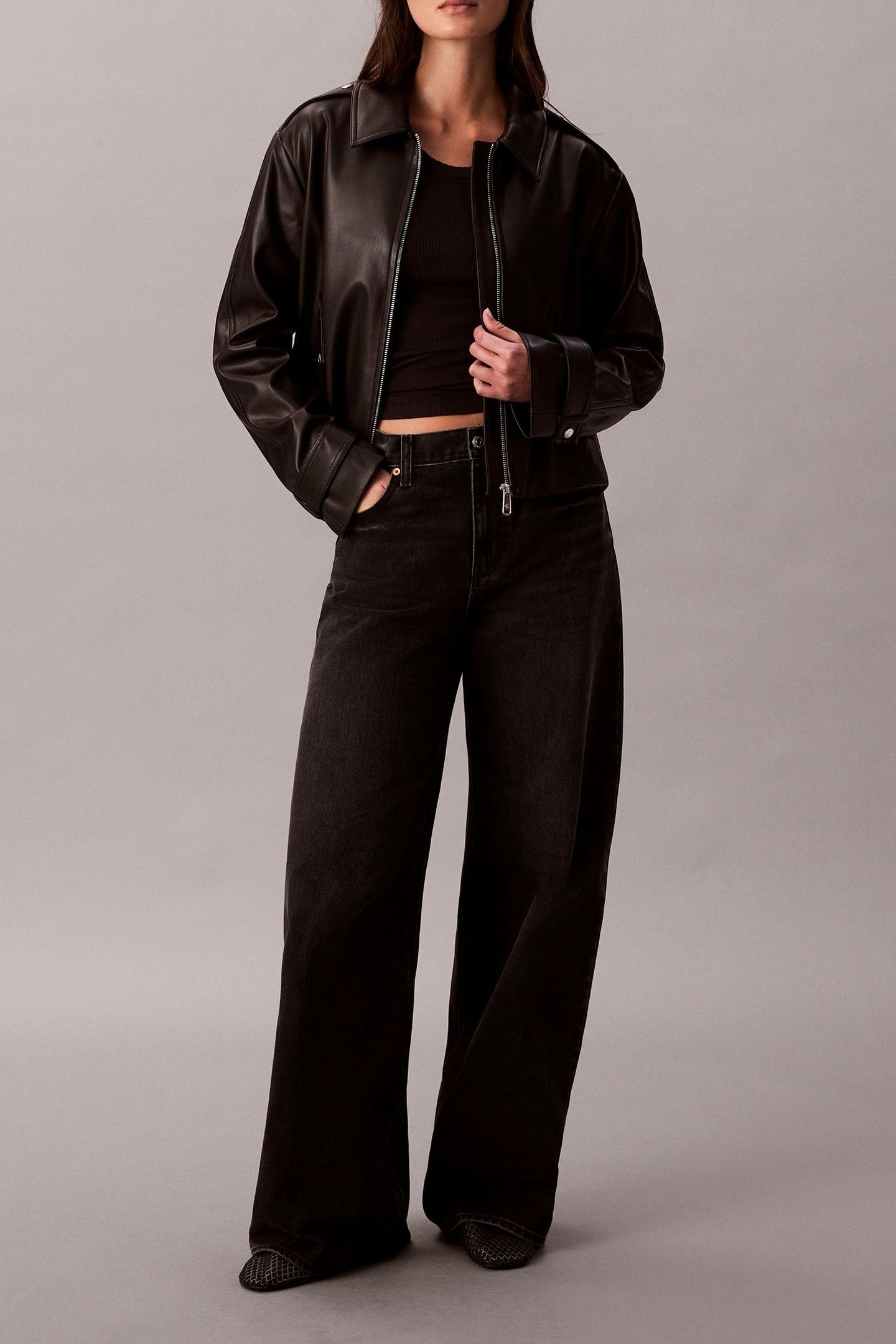 LEATHER MOTO JACKET BLACK 2