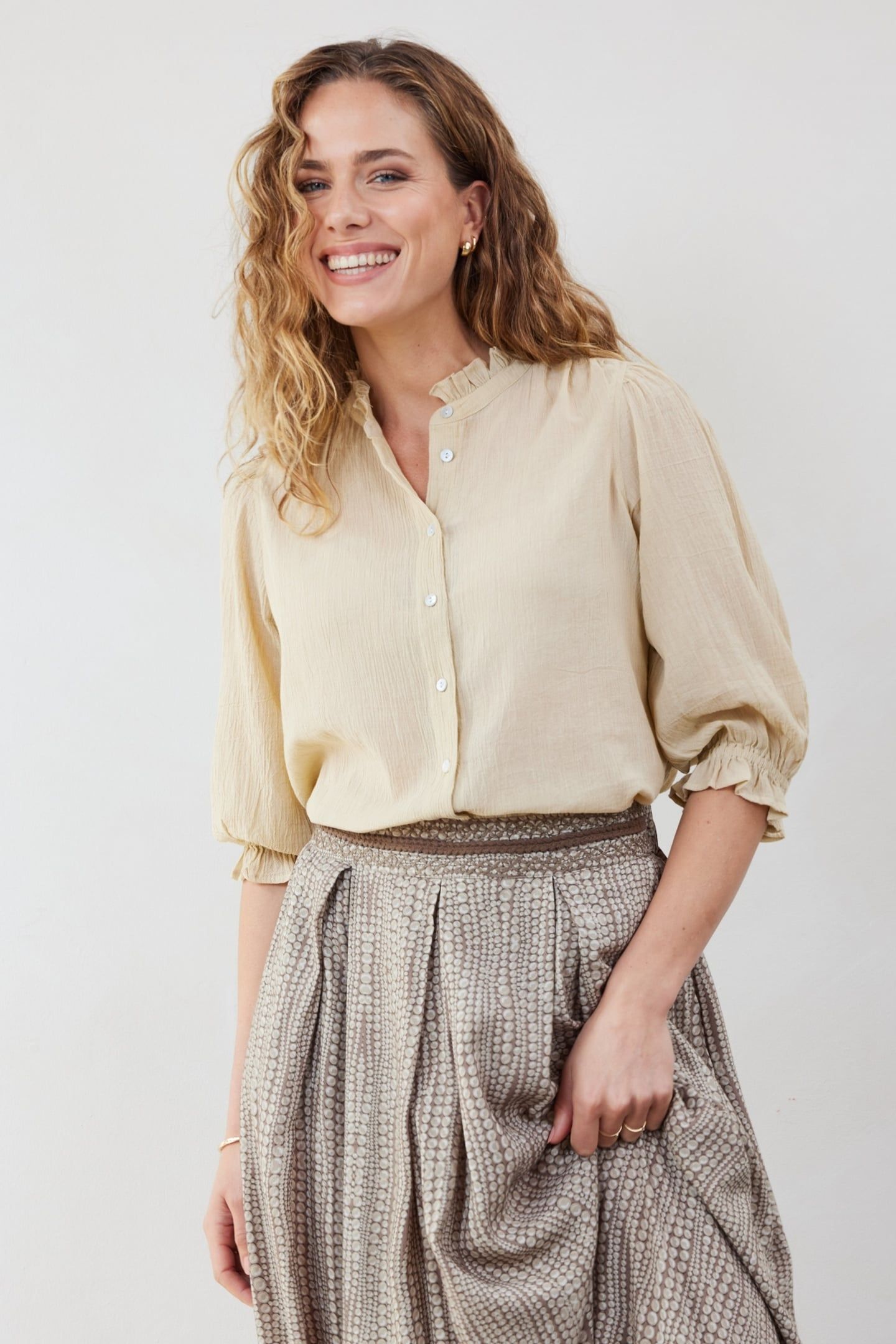BLOUSE PARIS FEATHER GREY 1