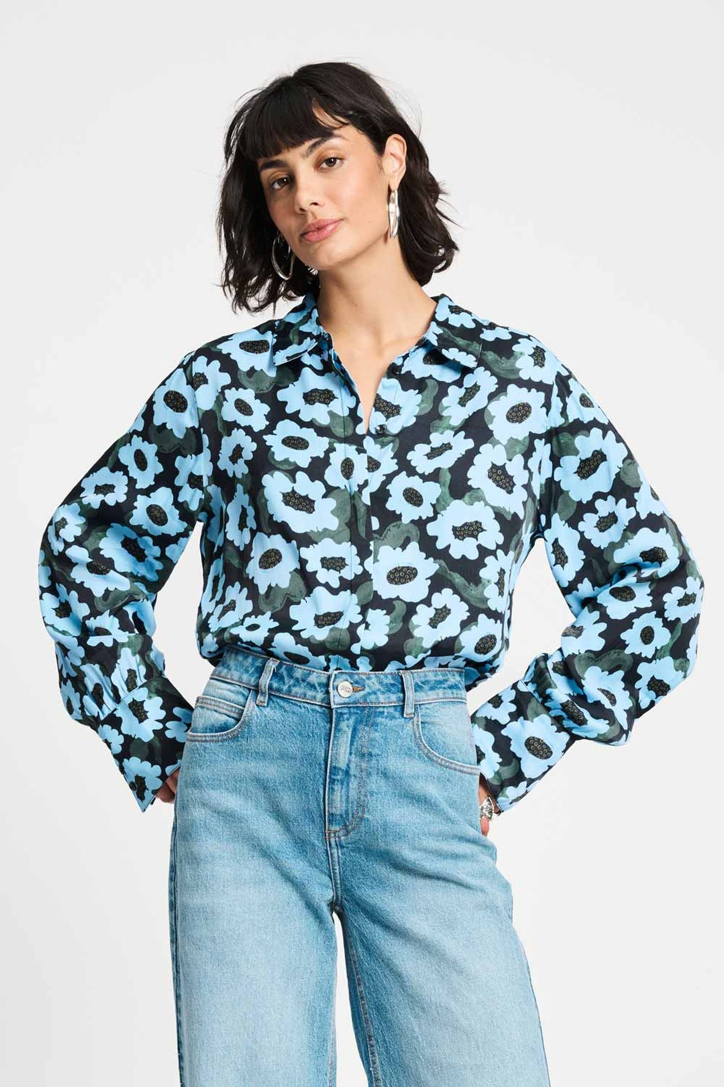 BLOUSE - WILD FLOWERS BLUE 1