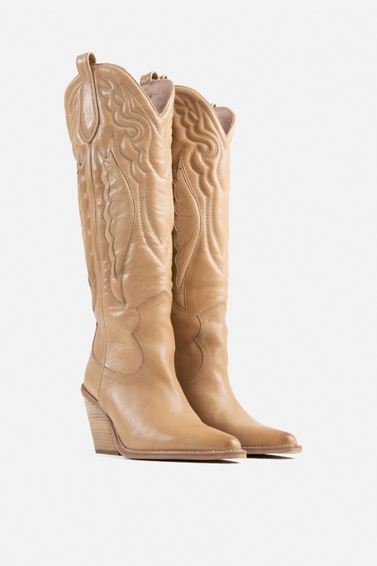 NEW-KOLE HIGH BOOT DARK CAMEL 4