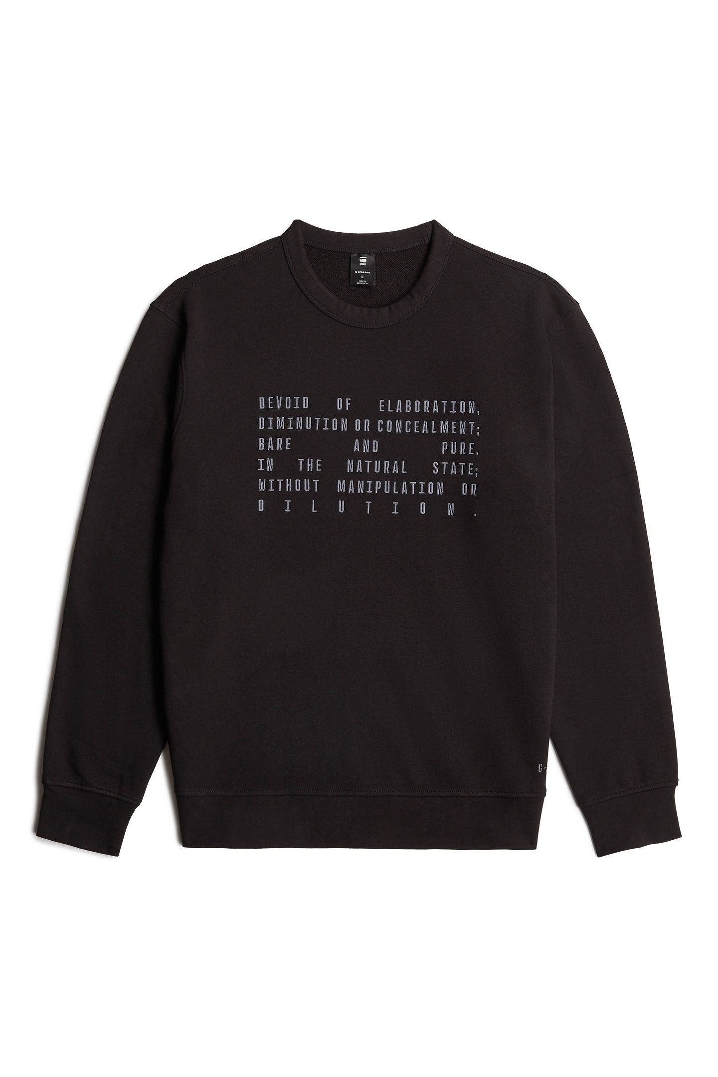 TEXT GRAPHIC SWEATER BLACK 5