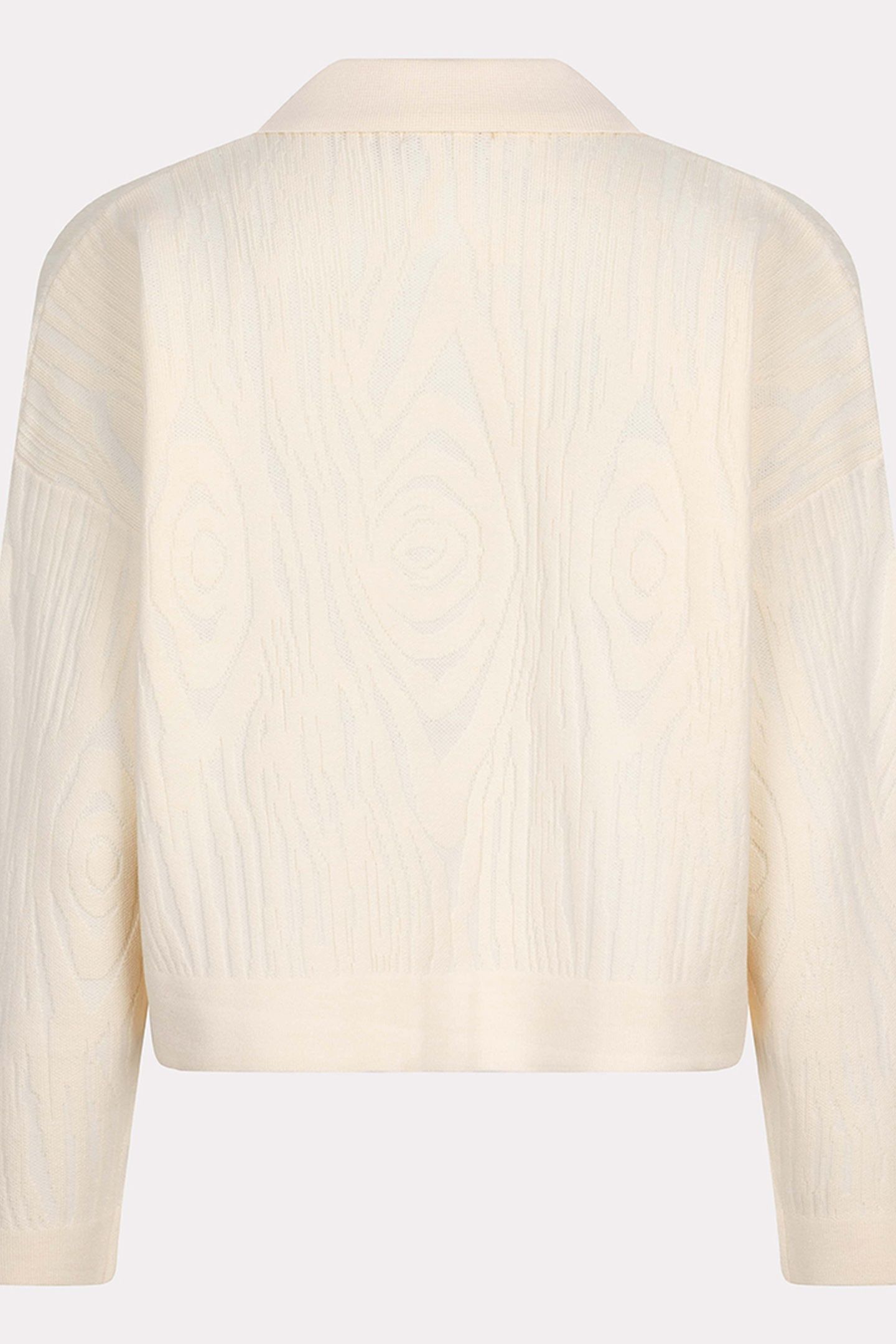 CARDIGAN JACQUARD 2TONE OFF WHITE 6