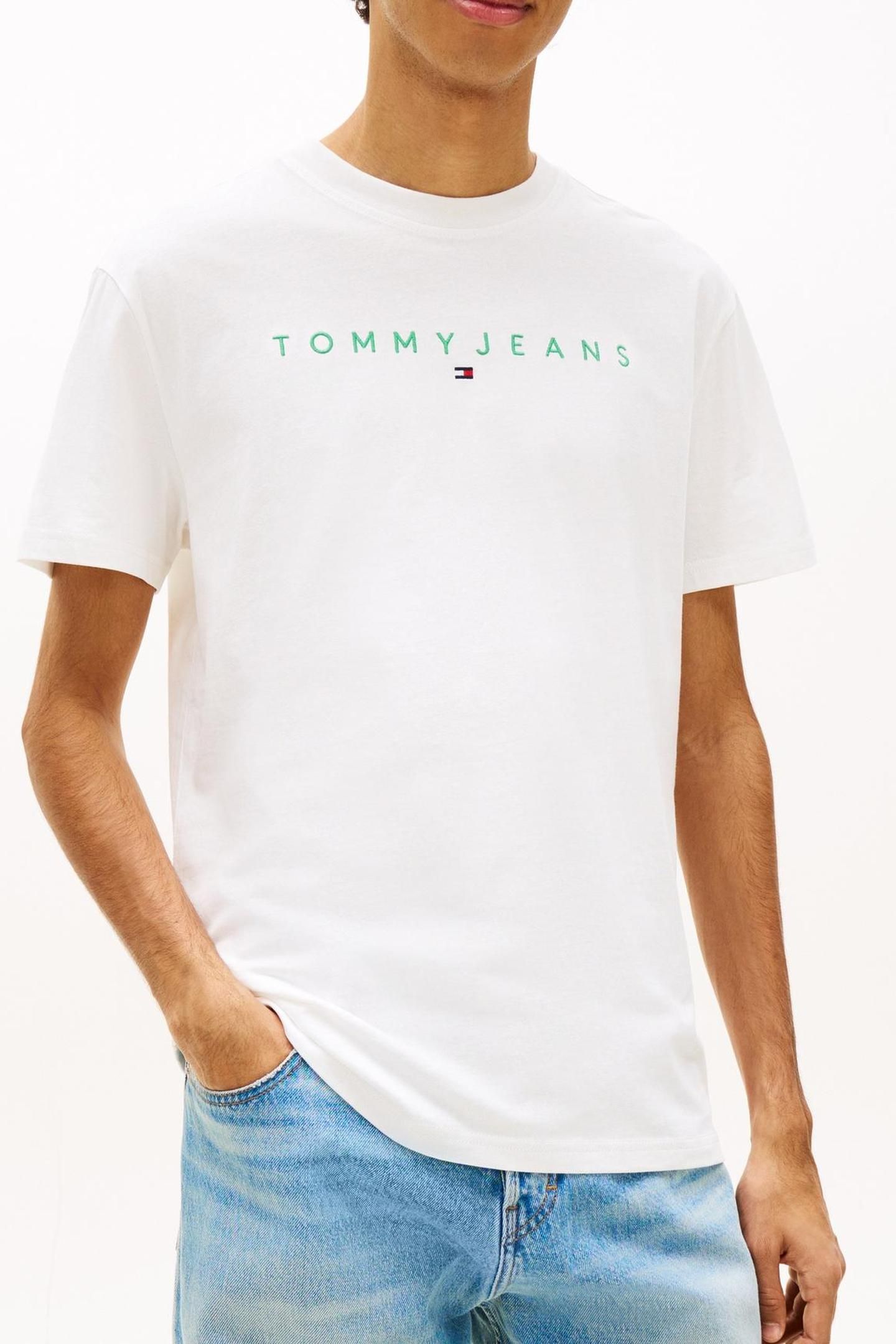 TJM REGULAR LINEAR LOGO ECRU/BAHAMA GREEN 1