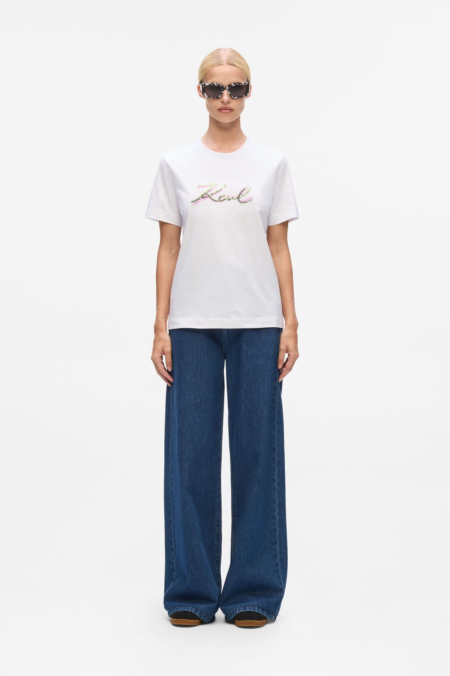 SIGNATURE SEQUINS T-SHIRT WHITE 2