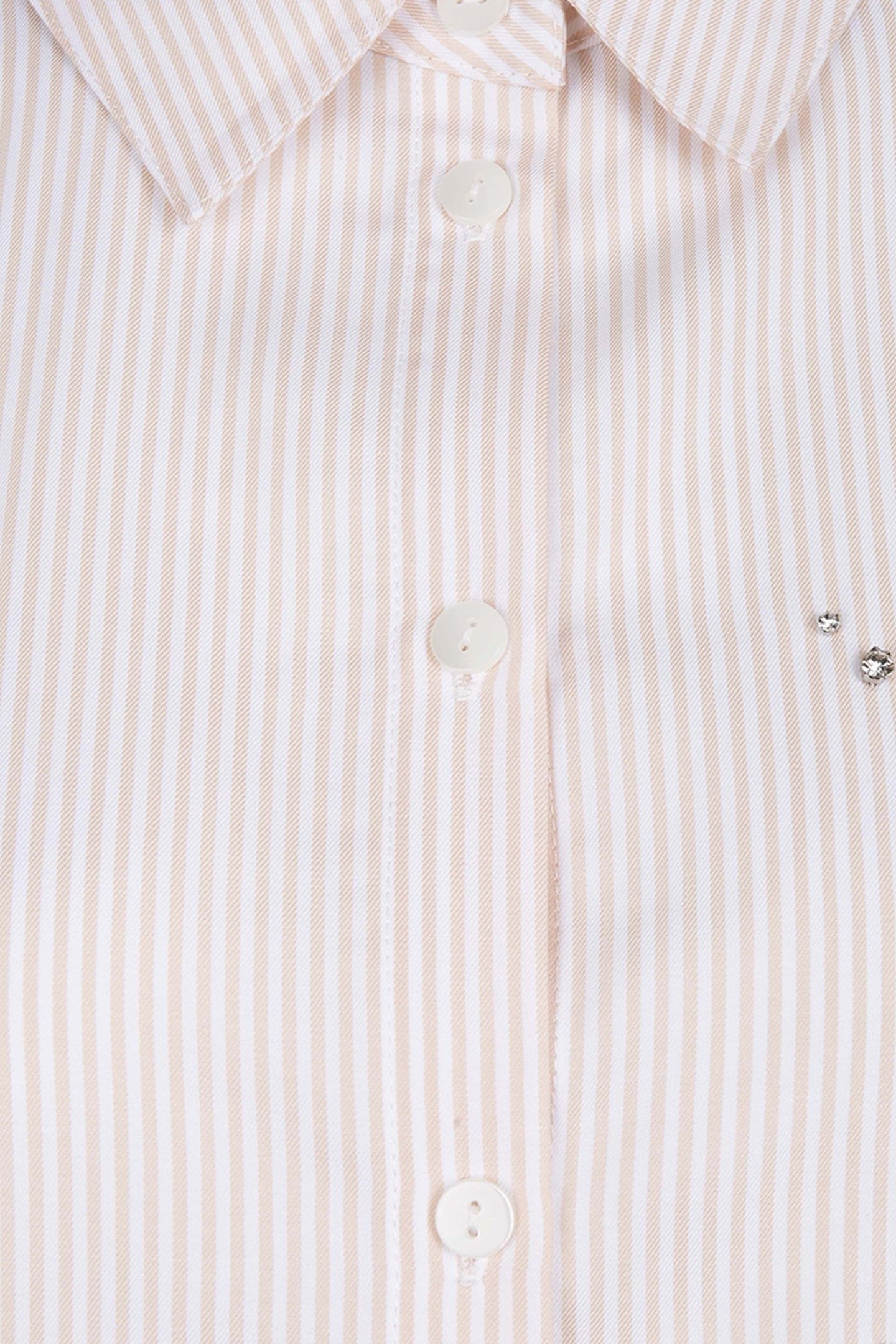 BLOUSE STRIPED RHINESTONES OFF WHITE / SAND 8