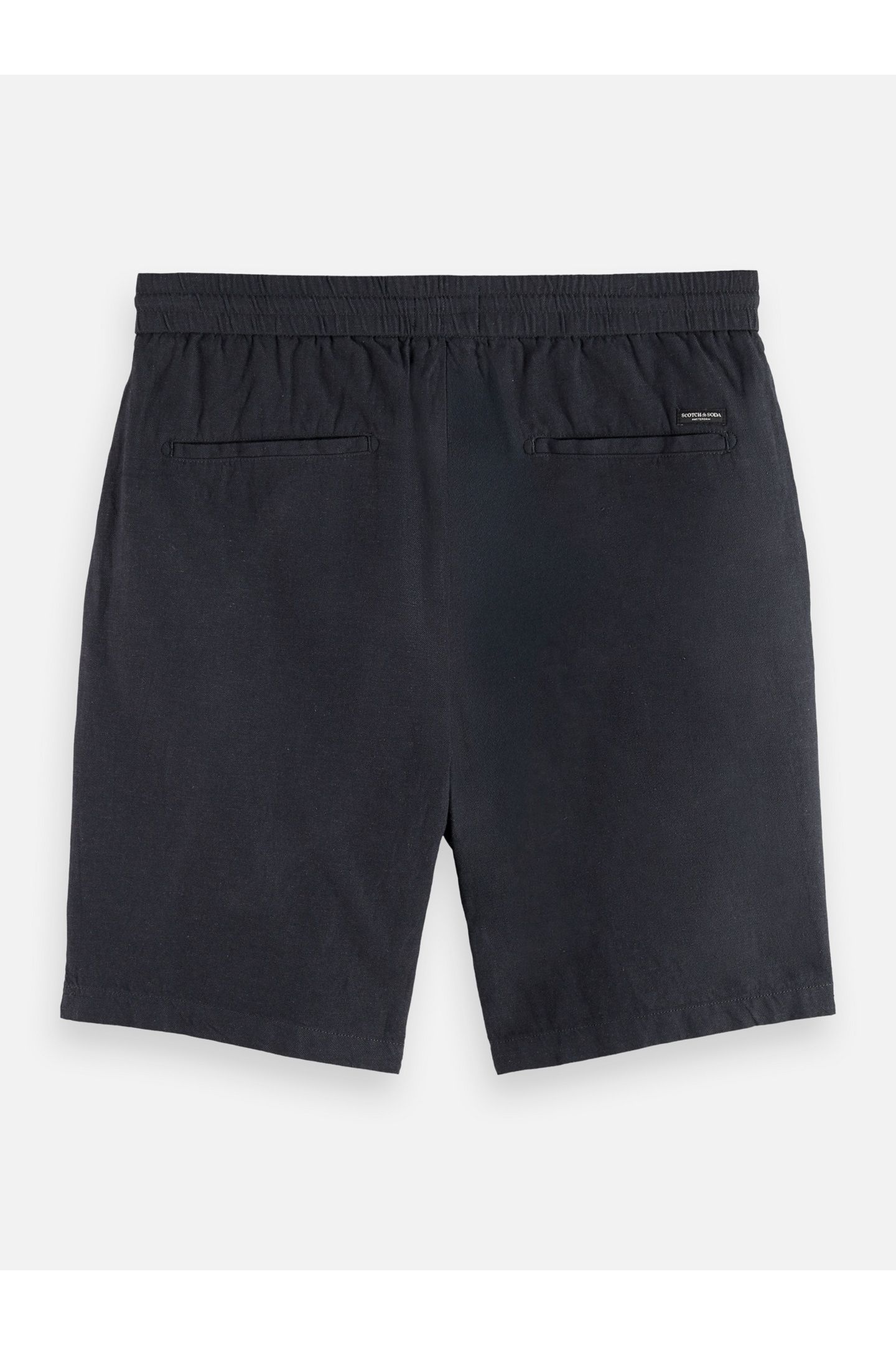 FAVE - COTTON-LINEN TWILL BERMUDA SHORT BLACK 5
