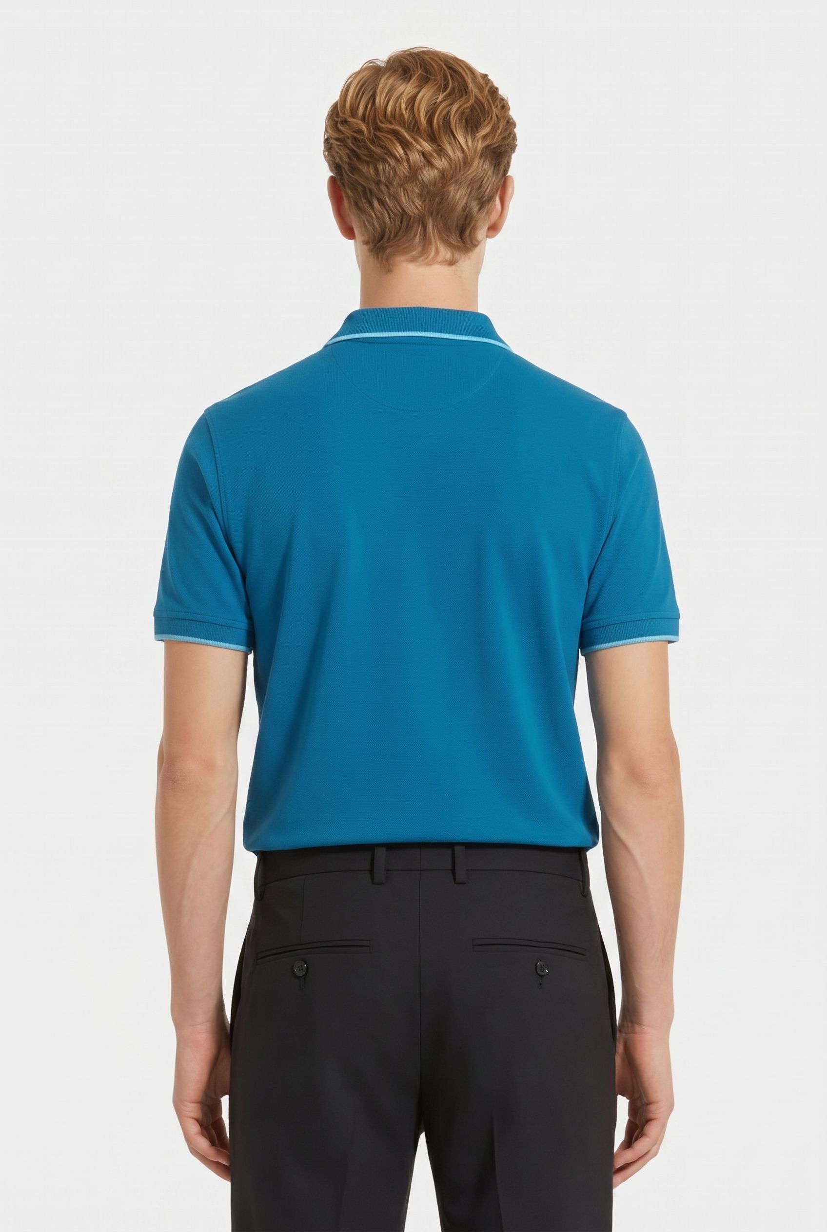 SLIM FIT POLO ZEB BADGE PETROL GREEN 2