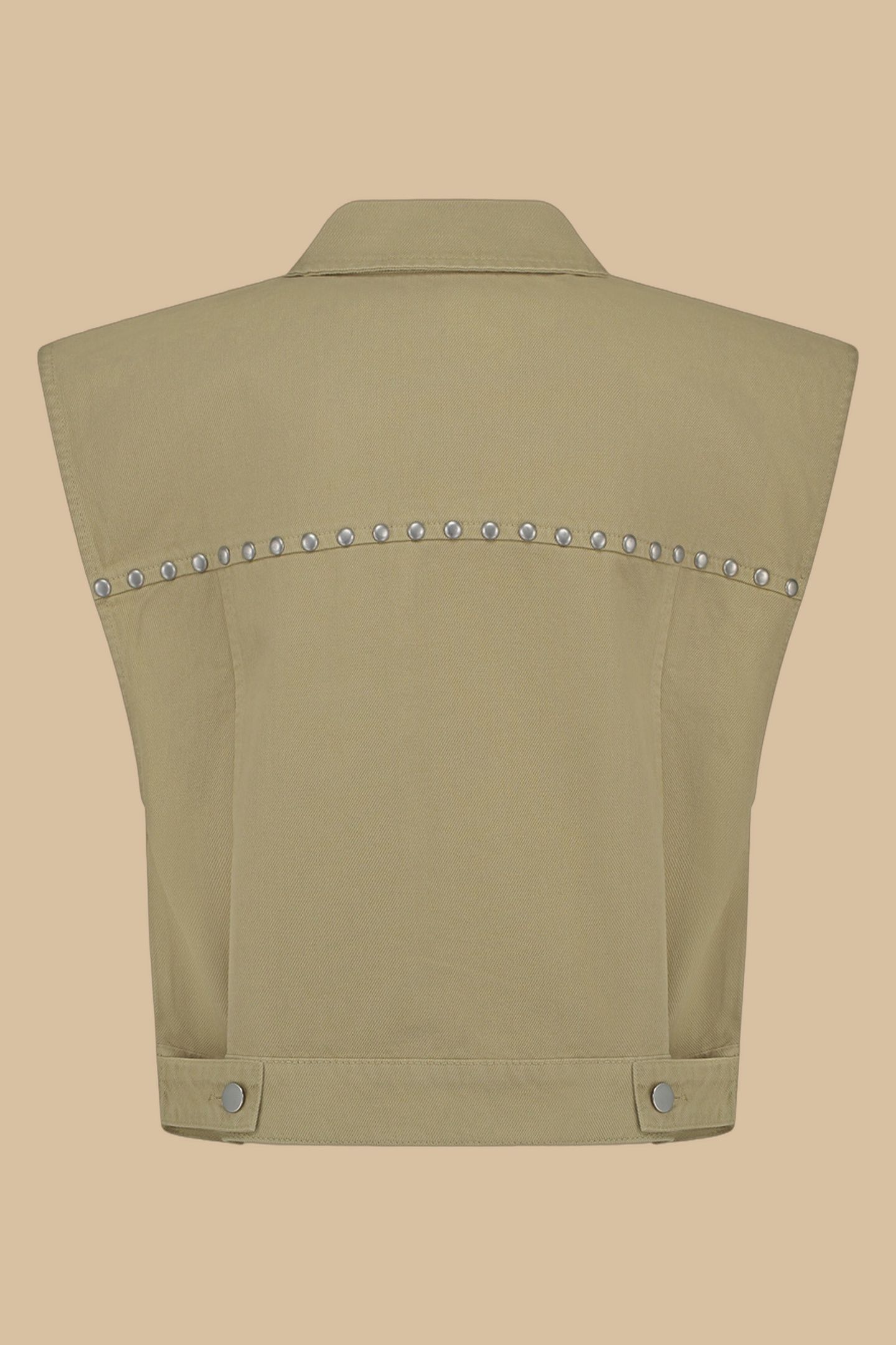 LUCY GILET OLIVE GRAY 2