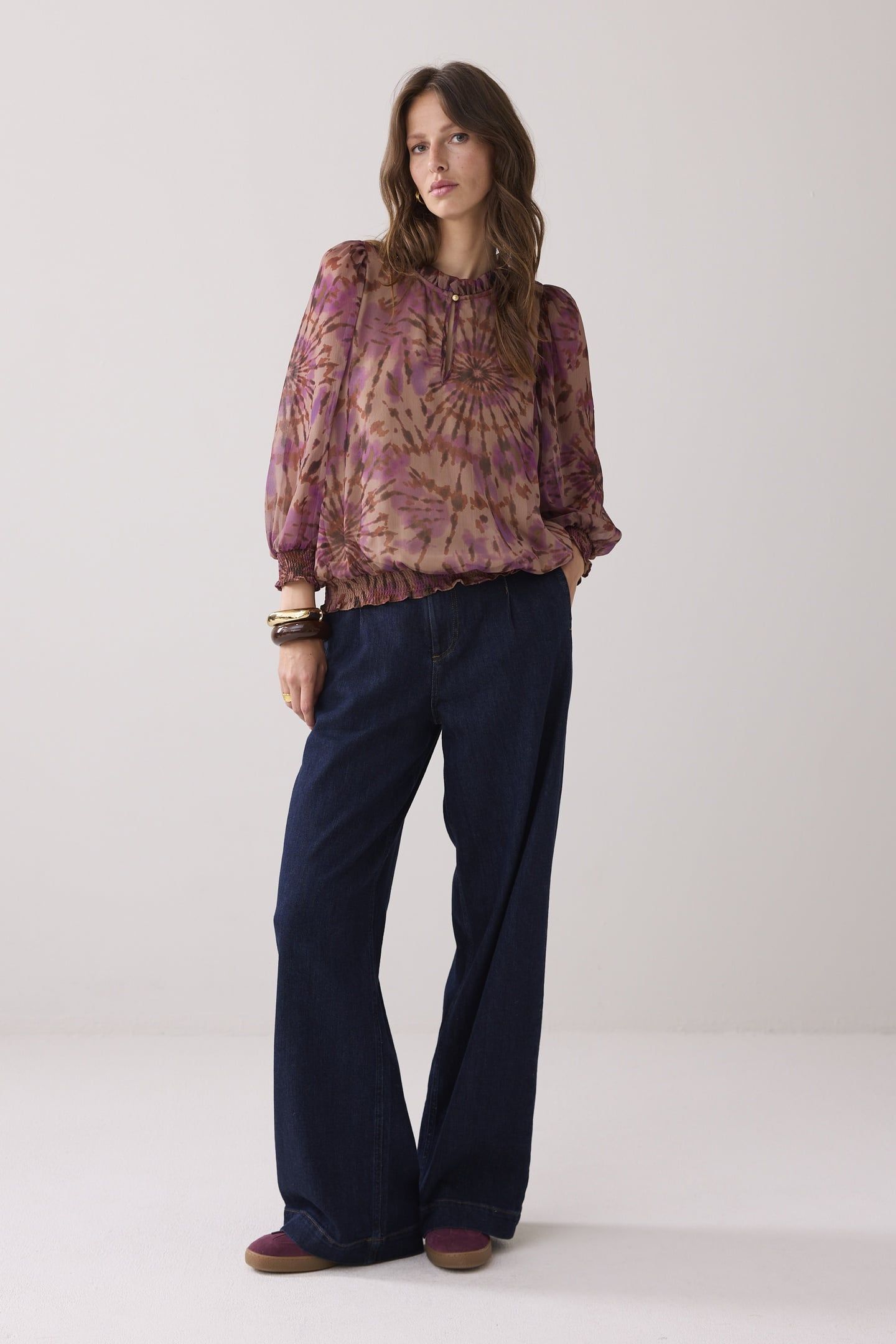 TOP SMOCK TIE DYE PRINT MULTICOLOUR 2