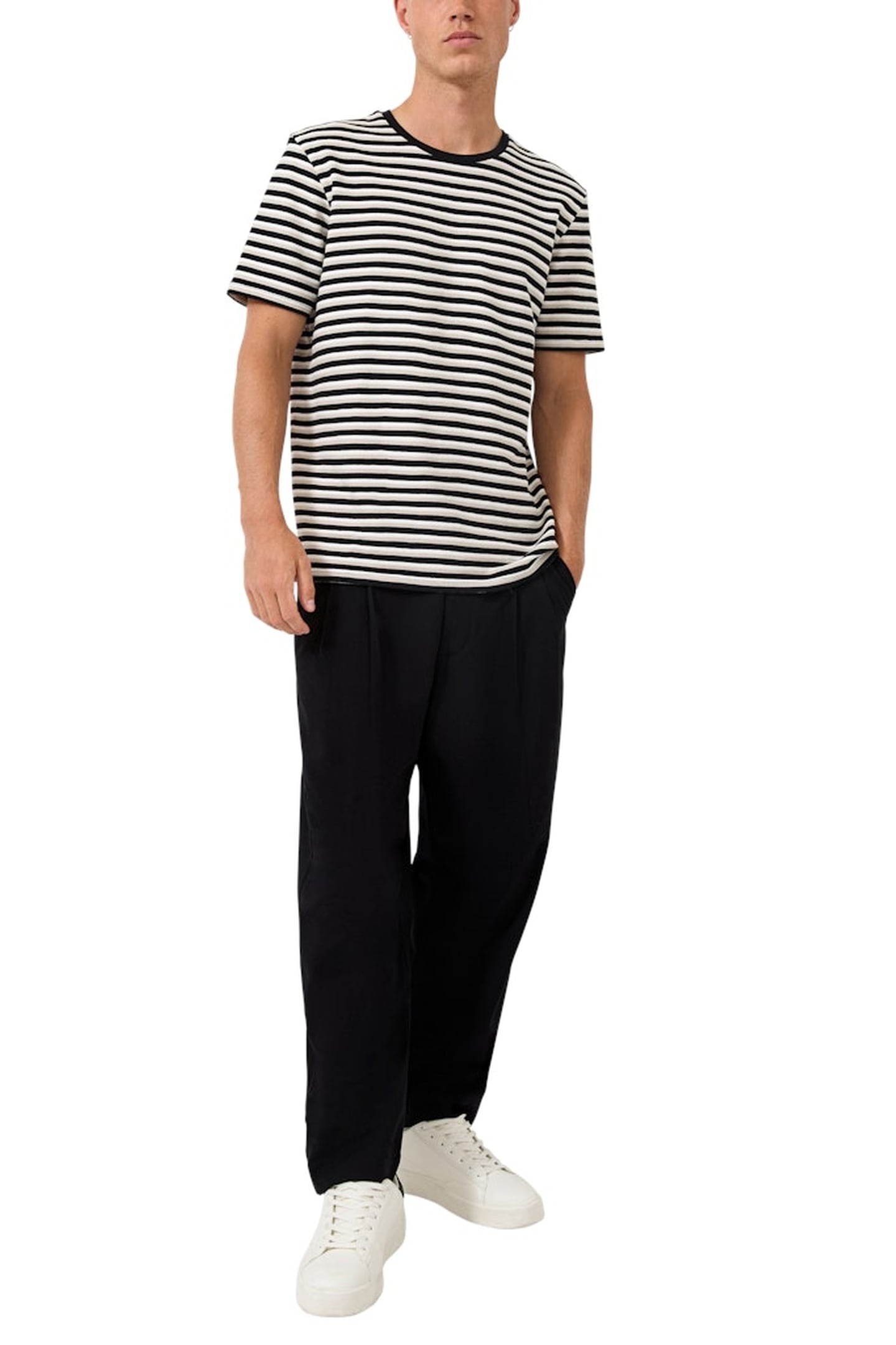 S.OLIVER-QS T-SHIRTS GREY/BLACK 3