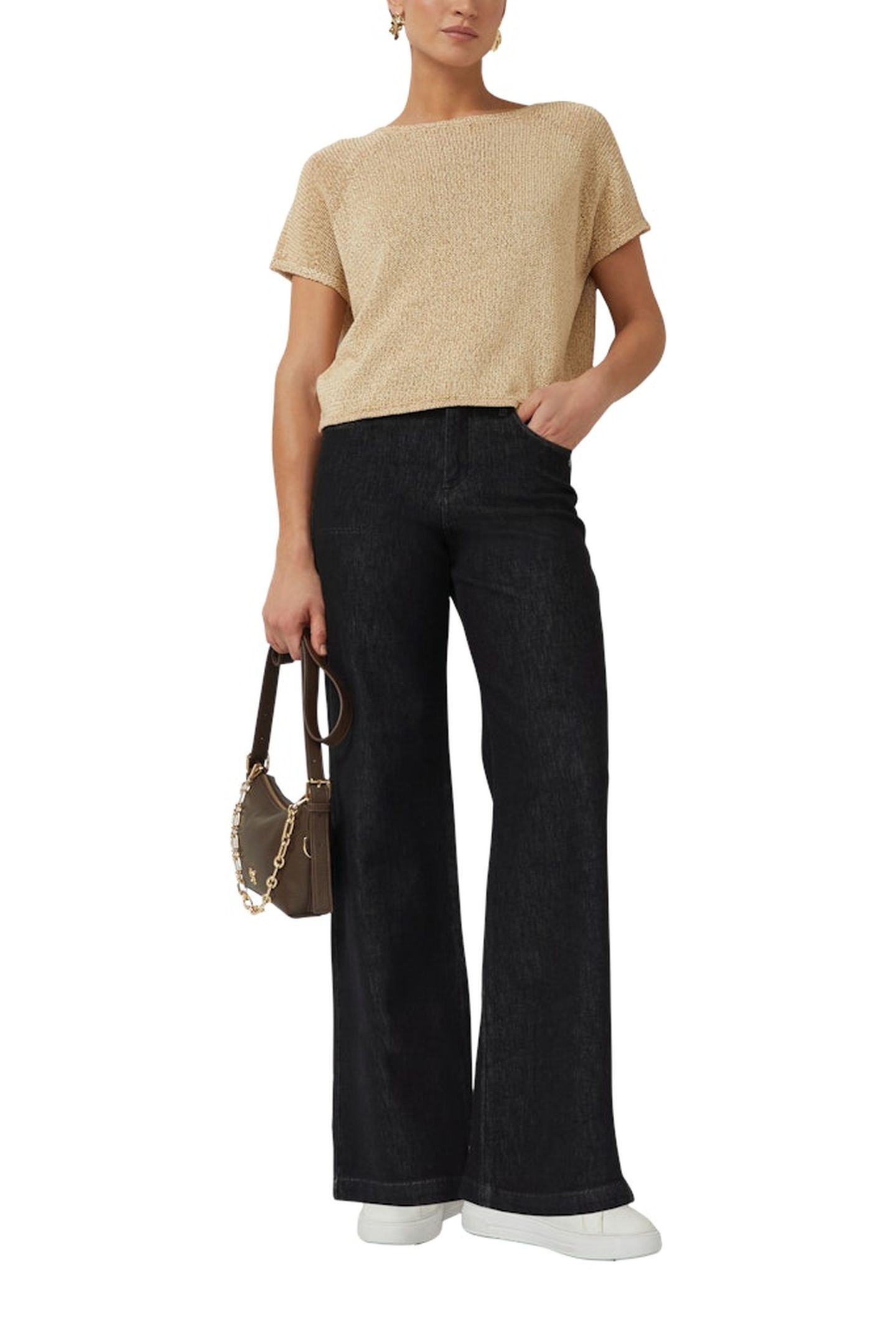 S.OLIVER PULLOVER SHORTSLEEVE BROWN 2