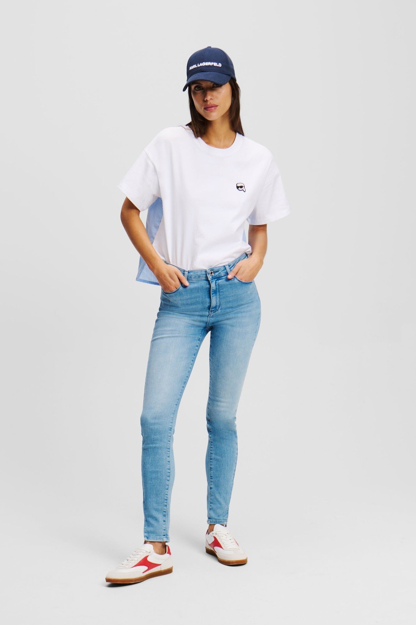 SKINNY DENIM PANTS MID BLUE 5