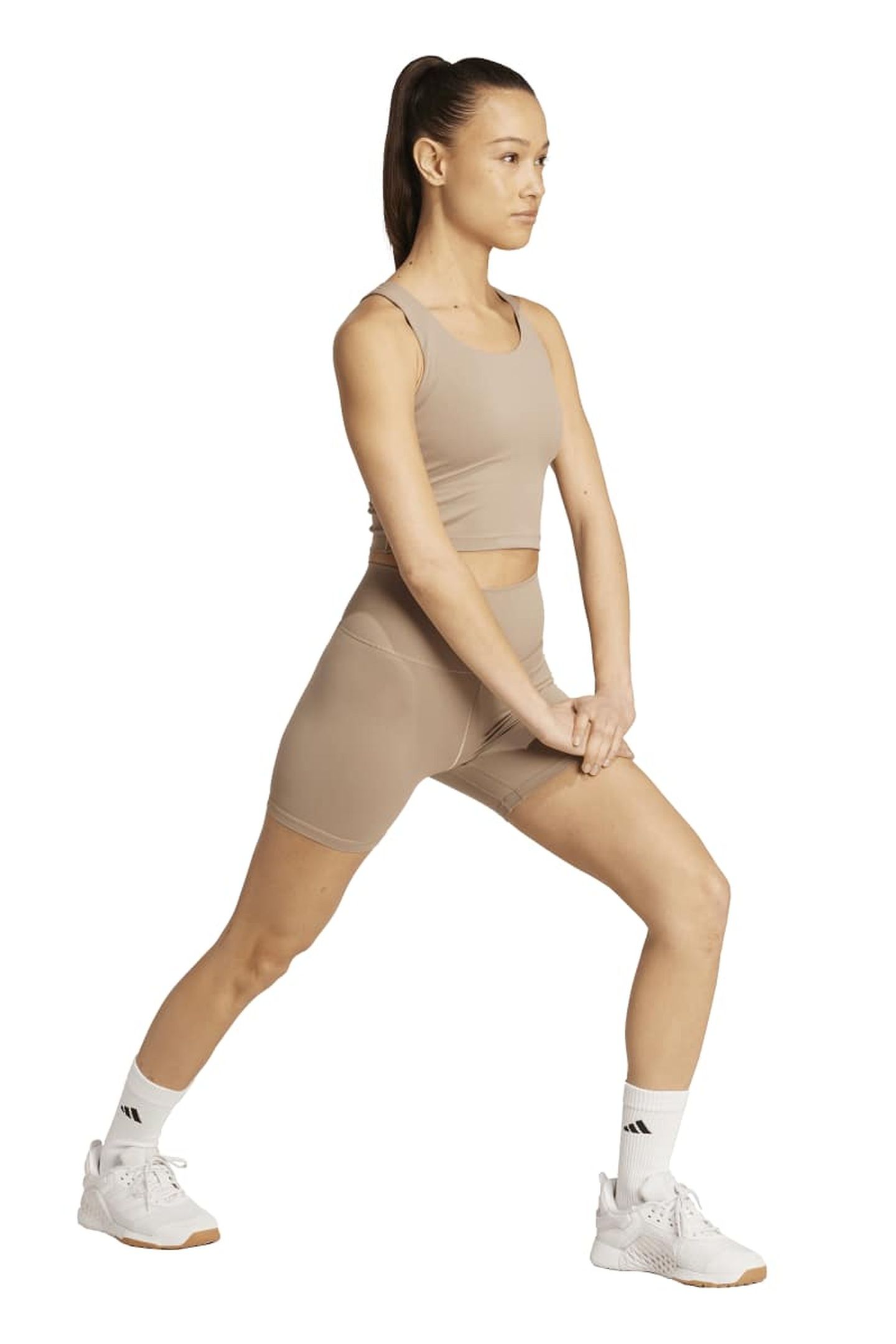PERFORMANCE ALL ME MEDIUM SUPPORT BRA TANK CHALKY BROWN 3